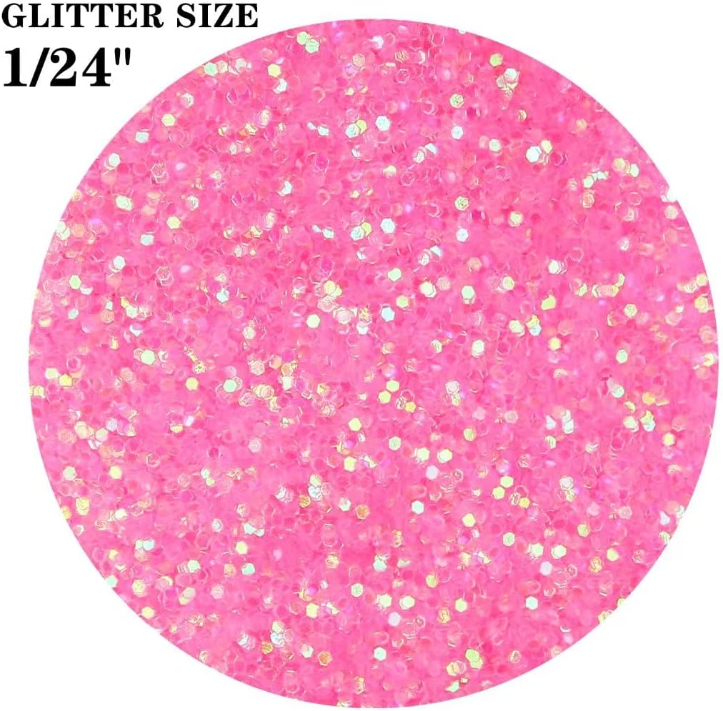 TORC Iridescent Hot Pink Chunky Glitter 4 OZ Glitter for Resin Crafts Tumblers Cosmetic Makeup Nail Art Festival Decoration image number 4