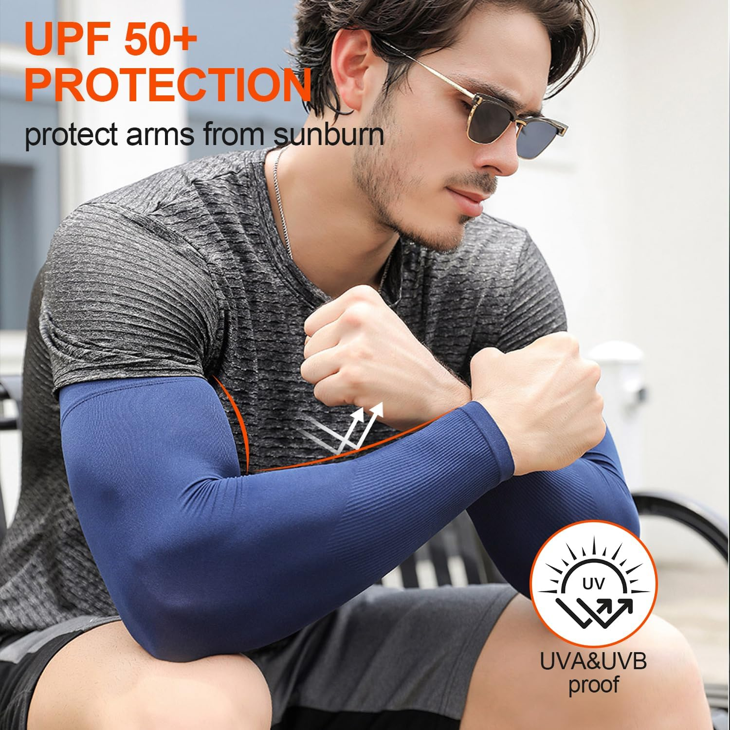 [4 Pairs ] plus Size Arm Sleeves for Women Men Youth|Upf 50 Arm Warmers UV Sun Protection Arm Cooling Sleeves, One Size Sun Protection Arm Sleeve Cover Tattoo image number 4