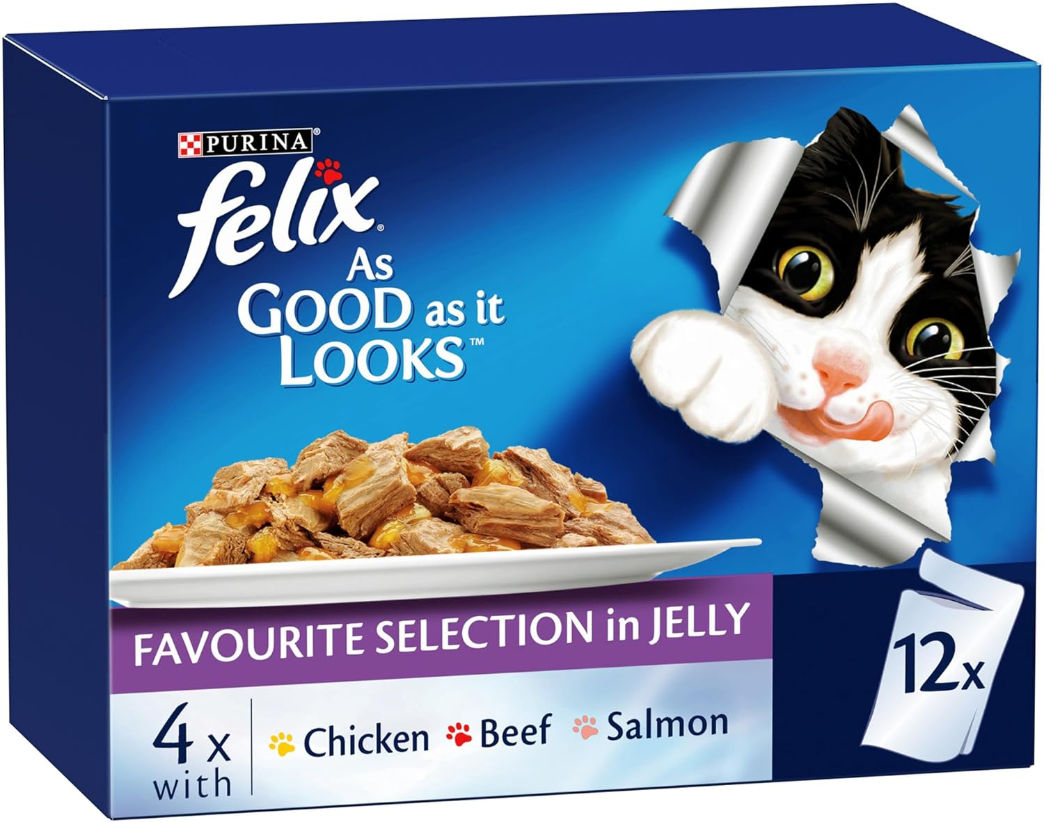 Felix as Good as It Looks Favourite Selection in Jelly Wet Cat Food, 85 G (Pack of 12) image number 4