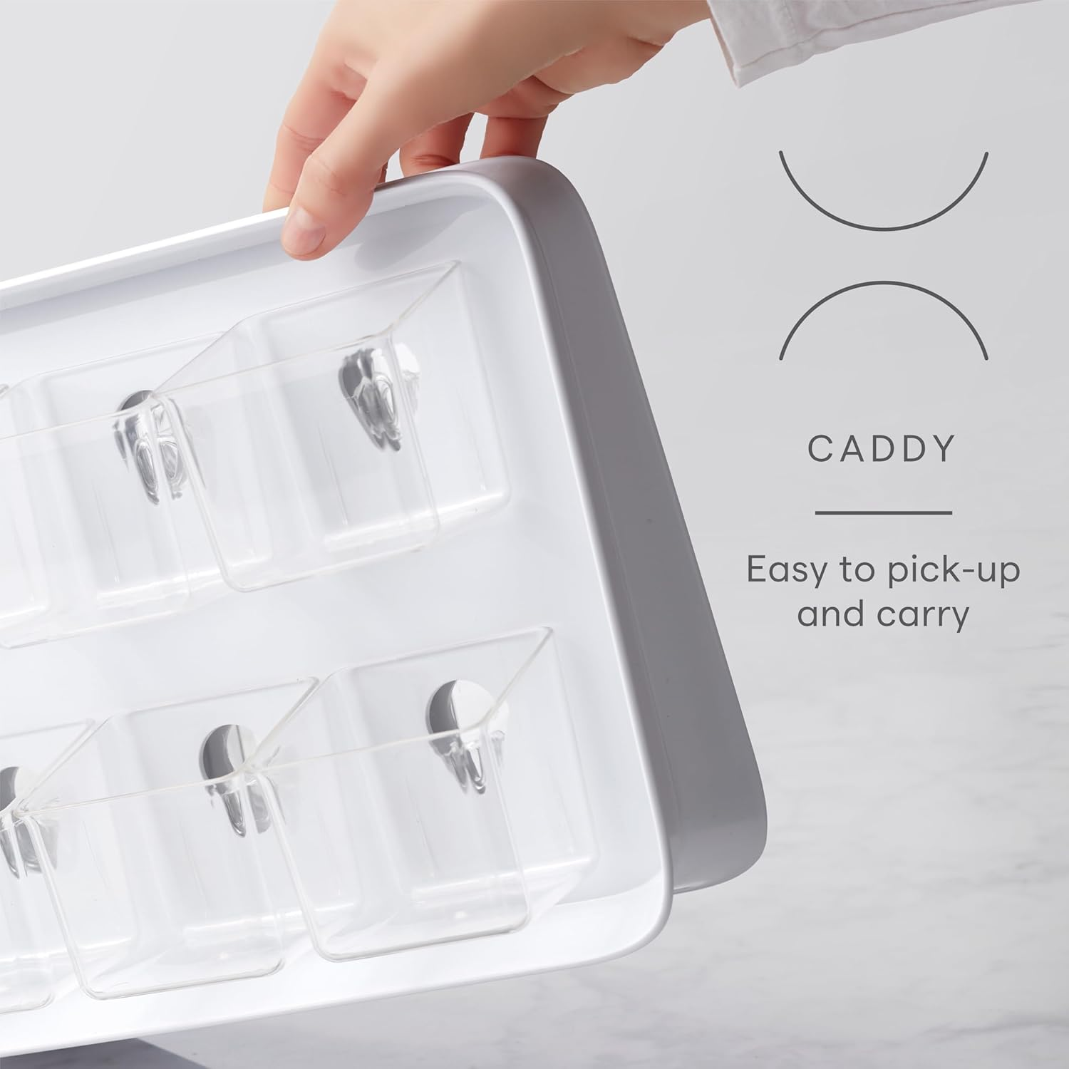 Youcopia Teastand Tea Bag Organizer with Clear Removable Bins, Cabinet or Pantry Storage Caddy, 120-Bag