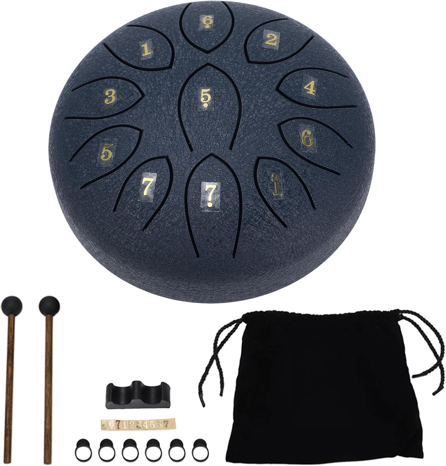 Jiawu Rain Drum, 6 Inch Steel Tongue Drum Rain Chime, Waterproof Sound Instruments for outside with Bag, Sticks, Musical Education Entertainment Meditation Yoga Zen Gifts (Green)