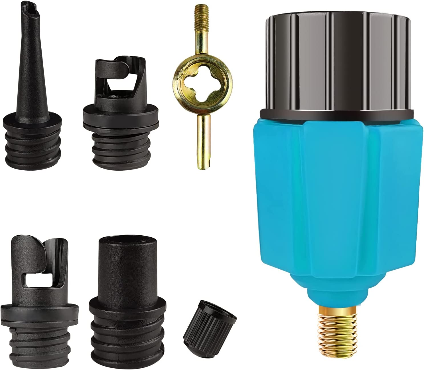 Inflatable Boat SUP Pump Adaptor Vashly Air Pump Converter Standard Schrader Conventional Pump Adaptor Air Valve Adapter Pumping Head Connector for Inflatable Rowing Boat,Stand up Paddle Board,Kayak image number 3