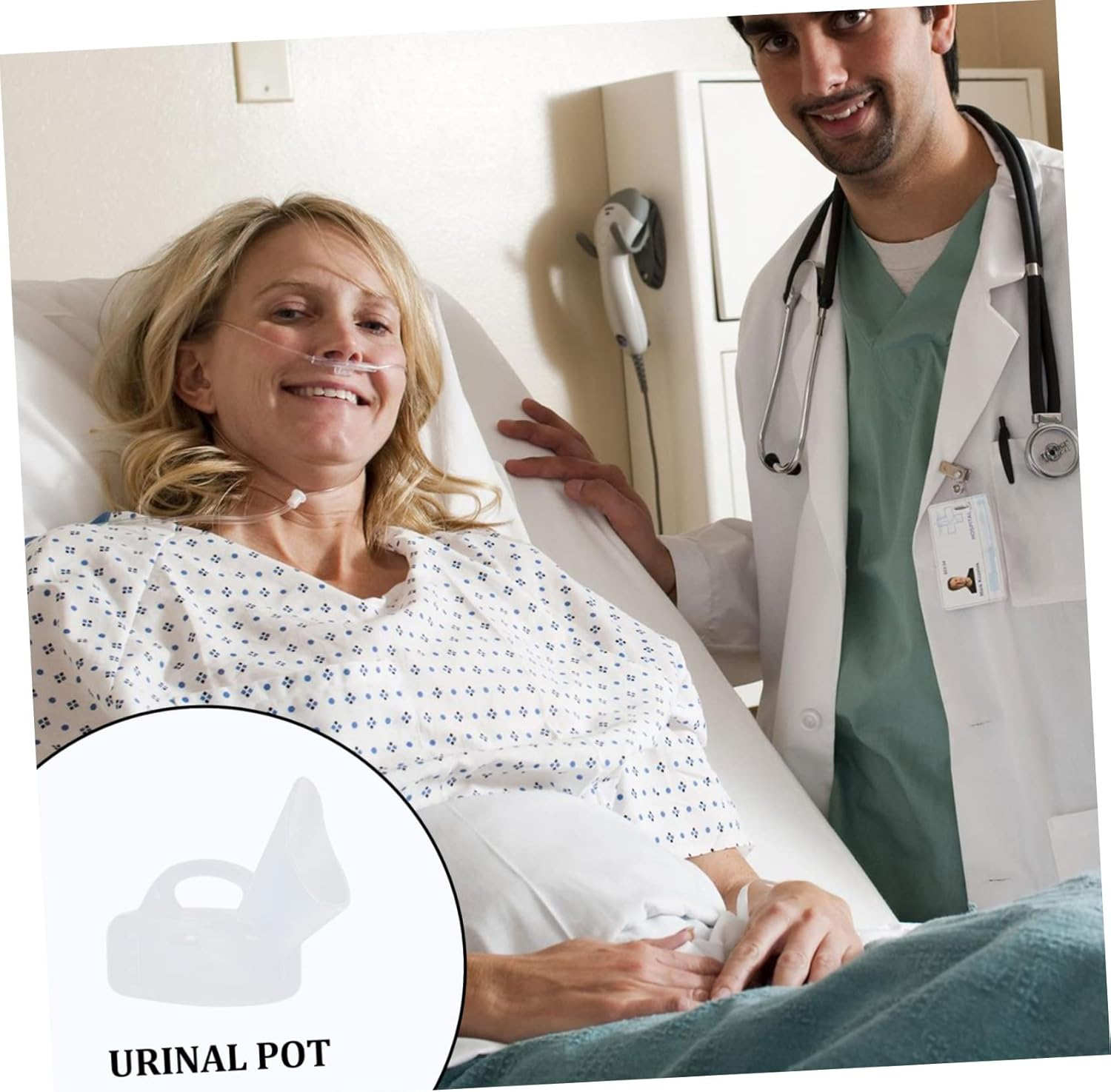 2Pcs Large Capacity Portable Urine Bottle Ergonomic Urinal for Hospital Home Travel Elderly Patients Pee Container image number 5