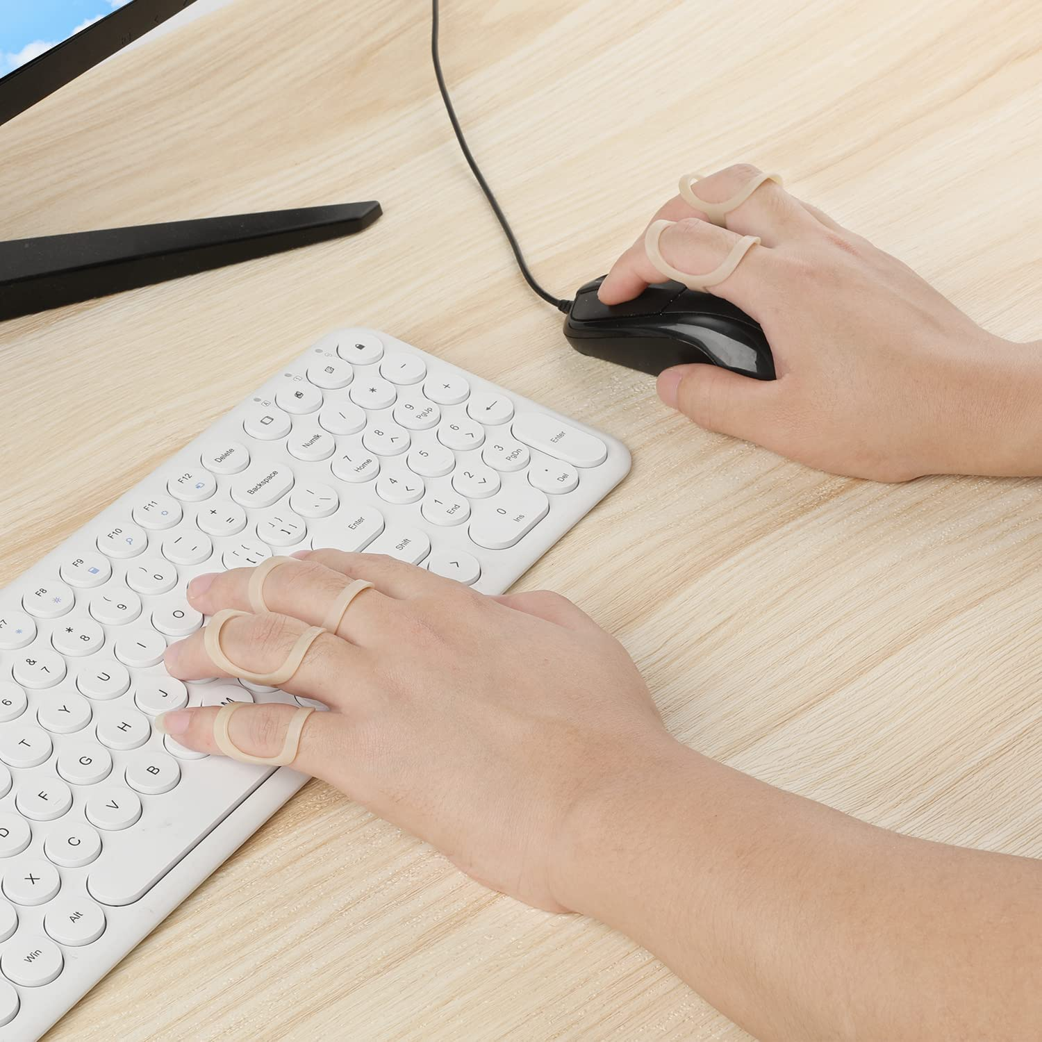 Oval Finger Splint,5Pcs Comfortable Finger Support Brace,Oval 8 Finger Splint,Comfortable Trigger Finger Splint,Thumb Brace to Support and Protection for Trigger Finger and Other Finger Conditions image number 1