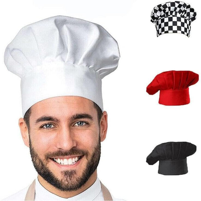 AIMALL Professional Unisex Chef Hat - Adjustable, Comfortable, Durable Black and Red Polyester Cap for Kitchen, Restaurant, BBQ, and Crafting image number 5