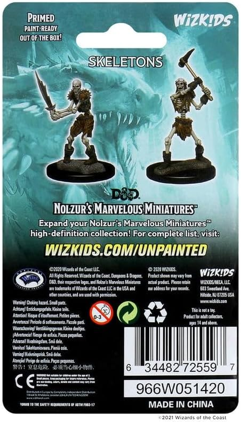Wizkids WZK72559 Miniatures D&D Nolzurs Marvelous Unpainted Minis Skeletons image number 4