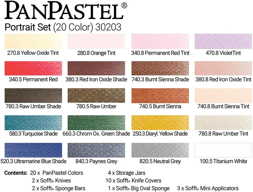 Panpastel 30203 Portrait, Set of 20 - Multicolor image number 6