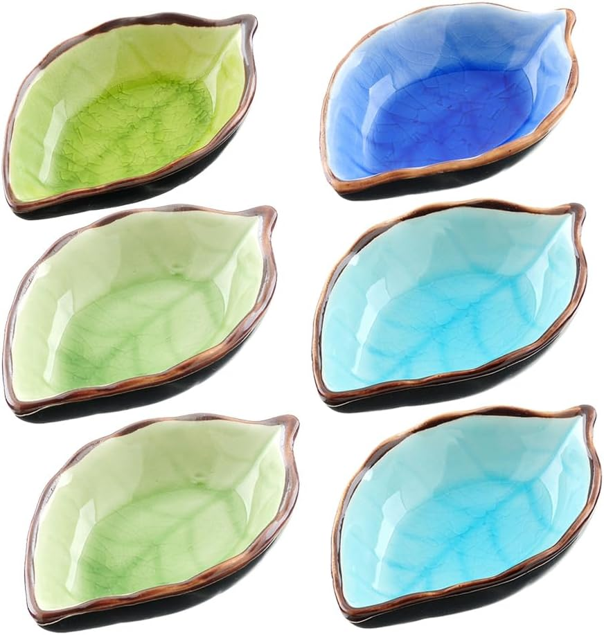 10Pcs 3.3 Inch Ceramic Dipping Sauce Bowls, Dipping Sauce Dishes, Soy Sauce Dish, Side Dish Bowls, Small Dip Bowl for Condiments, Appetizer, Dessert, BBQ, Sushi (Circular Shape)