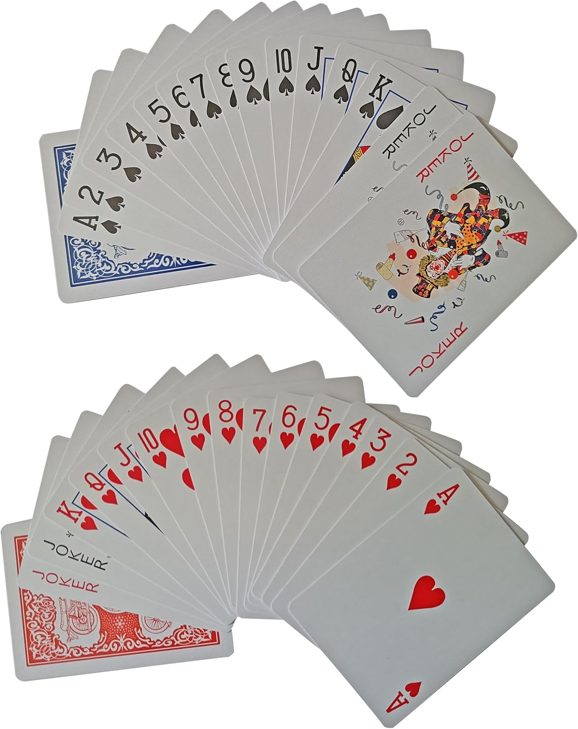 Playing Cards, 2 Pack, Decks of Cards Bulk, Poker Size, Standard Index, for Card Games, Blue and Red image number 1