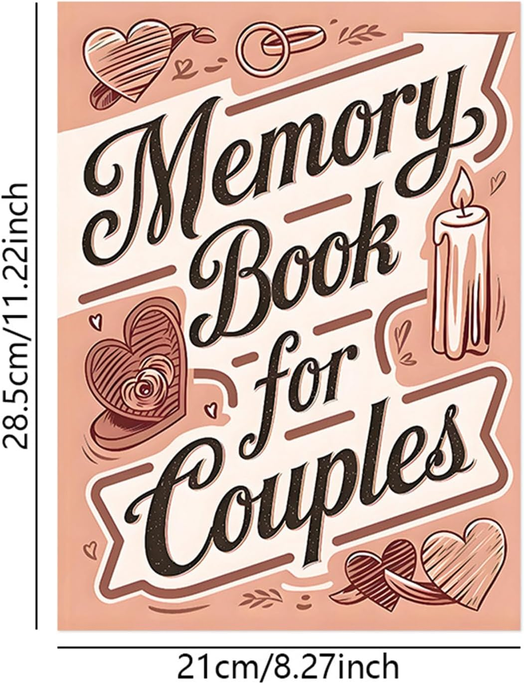 Couples Scrapbook - Our Story Book for Couples,58 Pages Scrapbooking Supplies Notebook Meaningful Design for Honeymoons Love and Memories image number 5