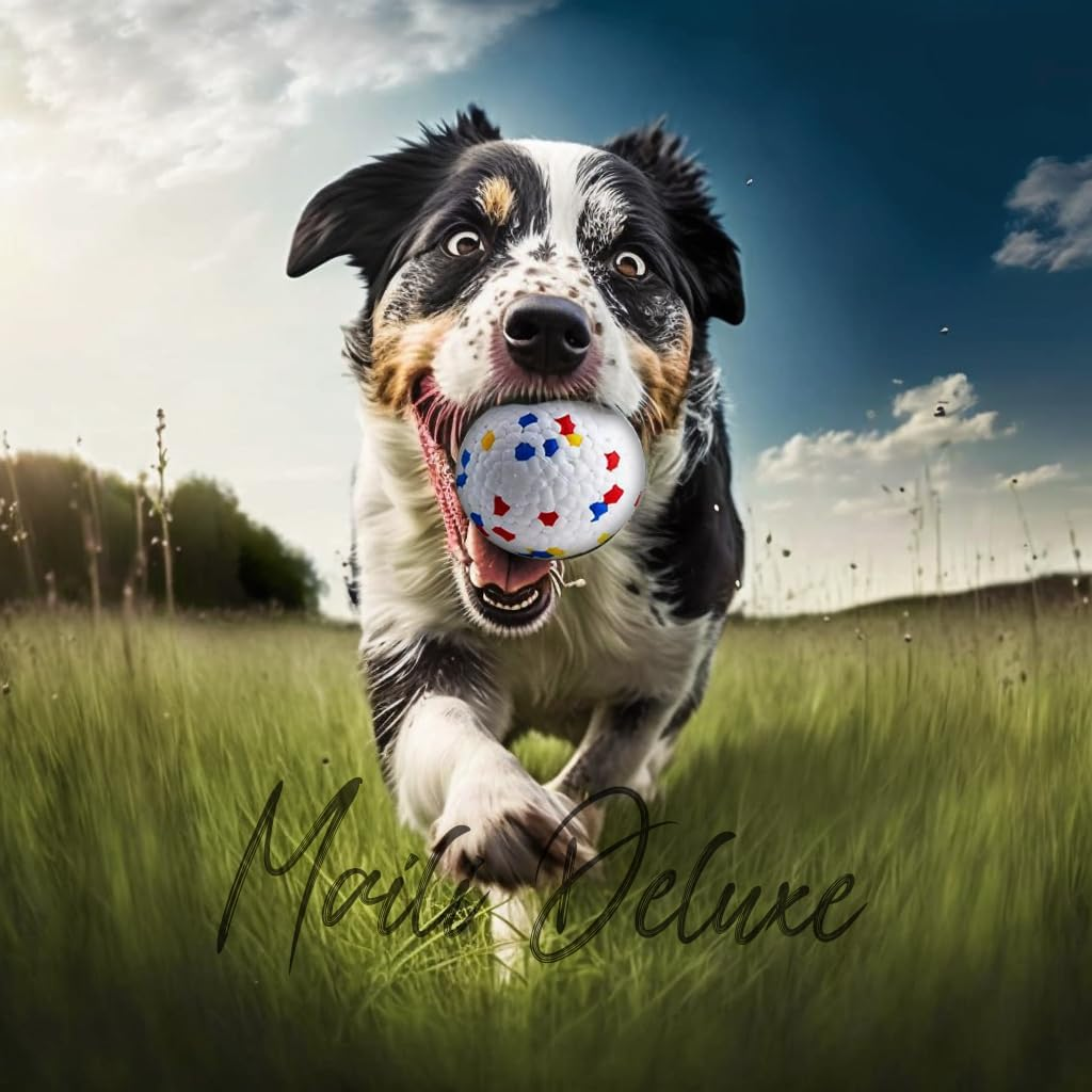 Maili Deluxe Balls - the Almost Indestructible Dog Ball, Ultimate Dog Ball for Land and Water, Medium and Small Dogs, Pack of 2 image number 3