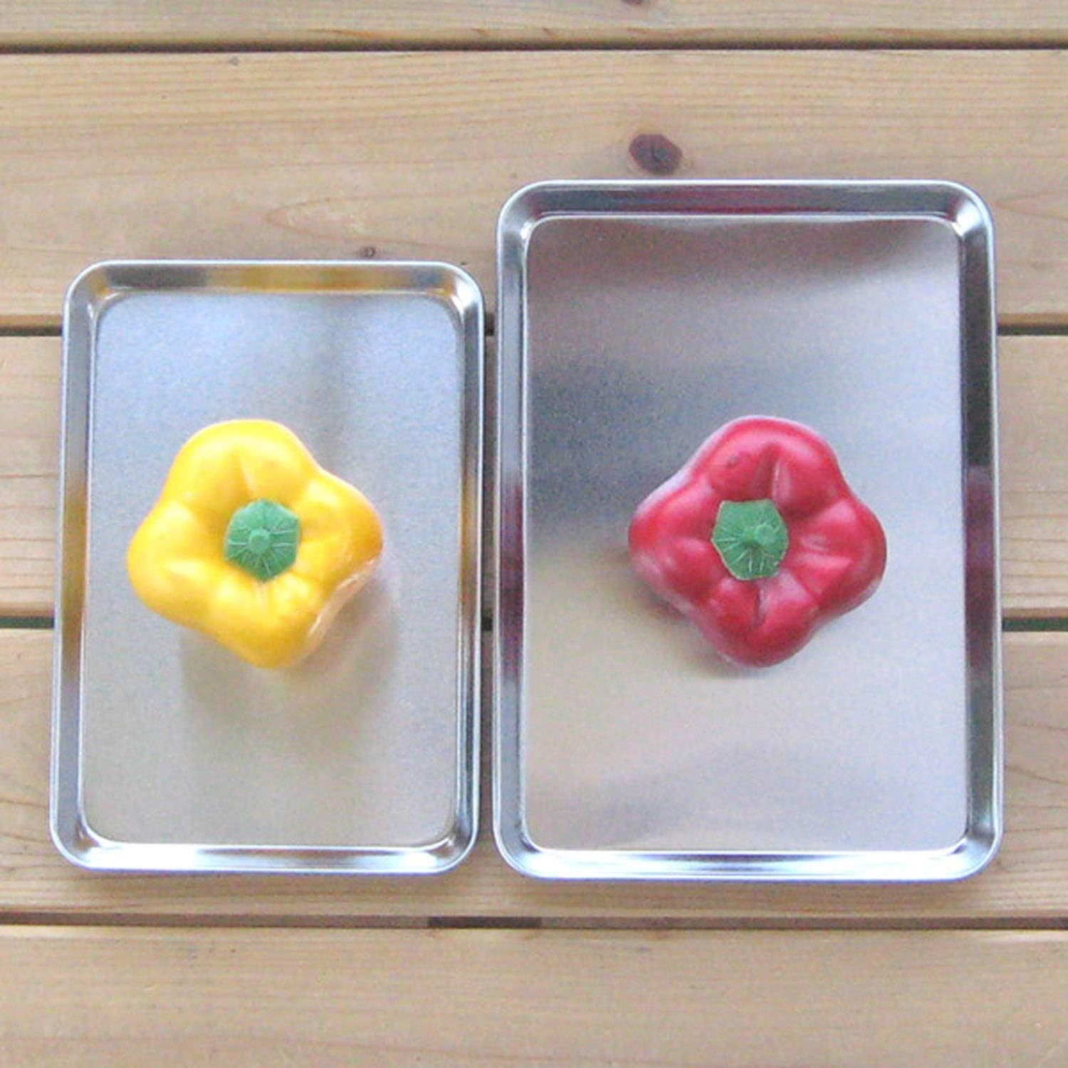 Nagao Bat Cooking Prep Tray, Large, Set of 3, 9.6 X 6.9 Inches (24.5 X 17.6 Cm), Shallow Type, Dishwasher Safe, Stainless Steel, Tsubamesanjo, Made in Japan, Frying, Tempura, Kitchen, Cooking Bat, image number 1