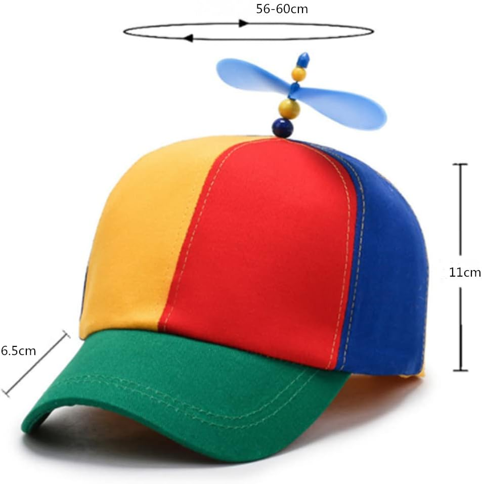 Voarge Propeller Hat, Propeller Hat, Helicopter Cap, Baseball Cap for Adults & Kids - Adjustable Size (Unisex Design) image number 2
