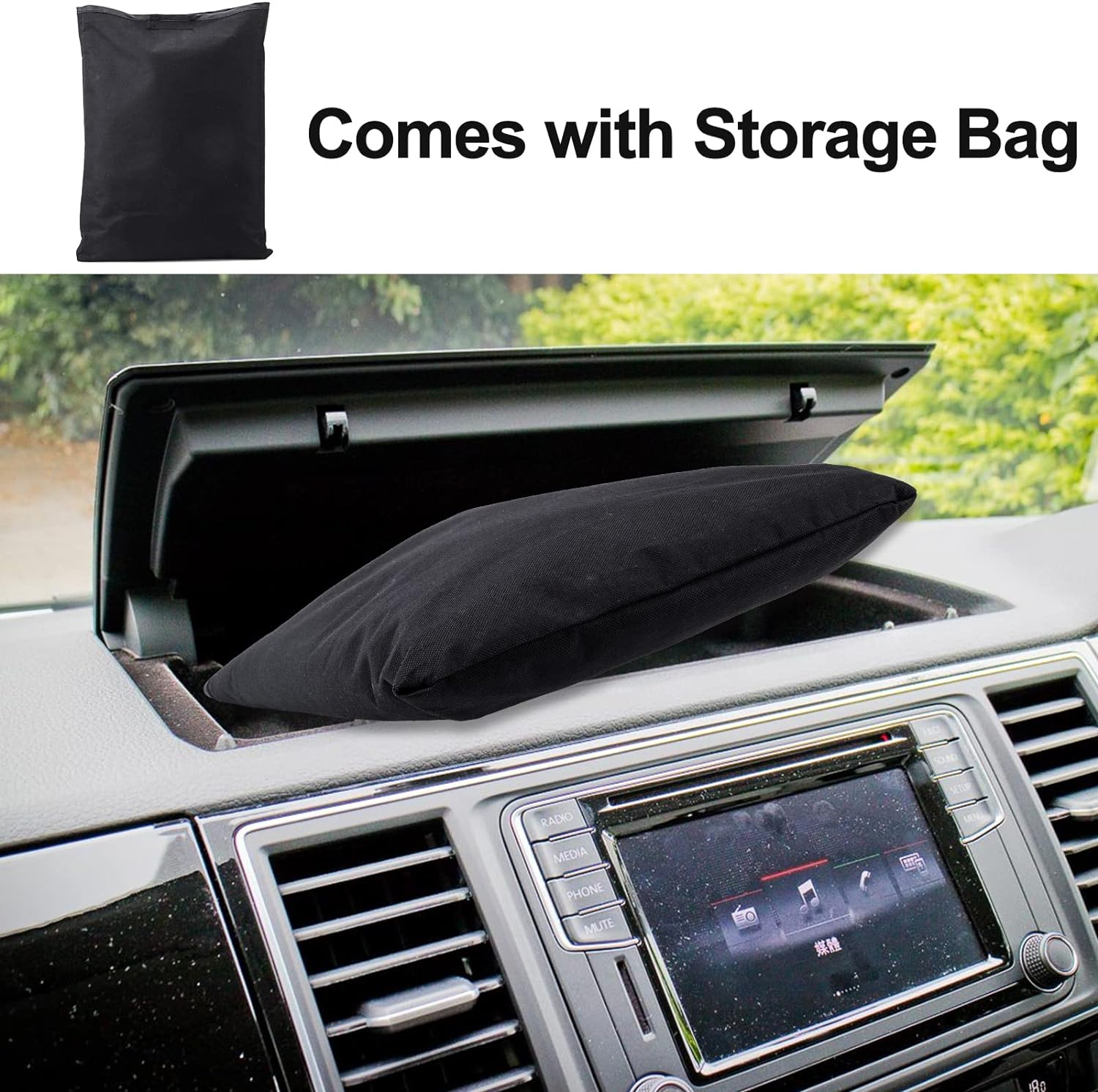 CICMOD Windscreen Cover for T5, 600D Oxford Fabric, anti Frost, Ice Dust Window Front Cover, Sun Protection for V-W Motorhome Vans image number 4