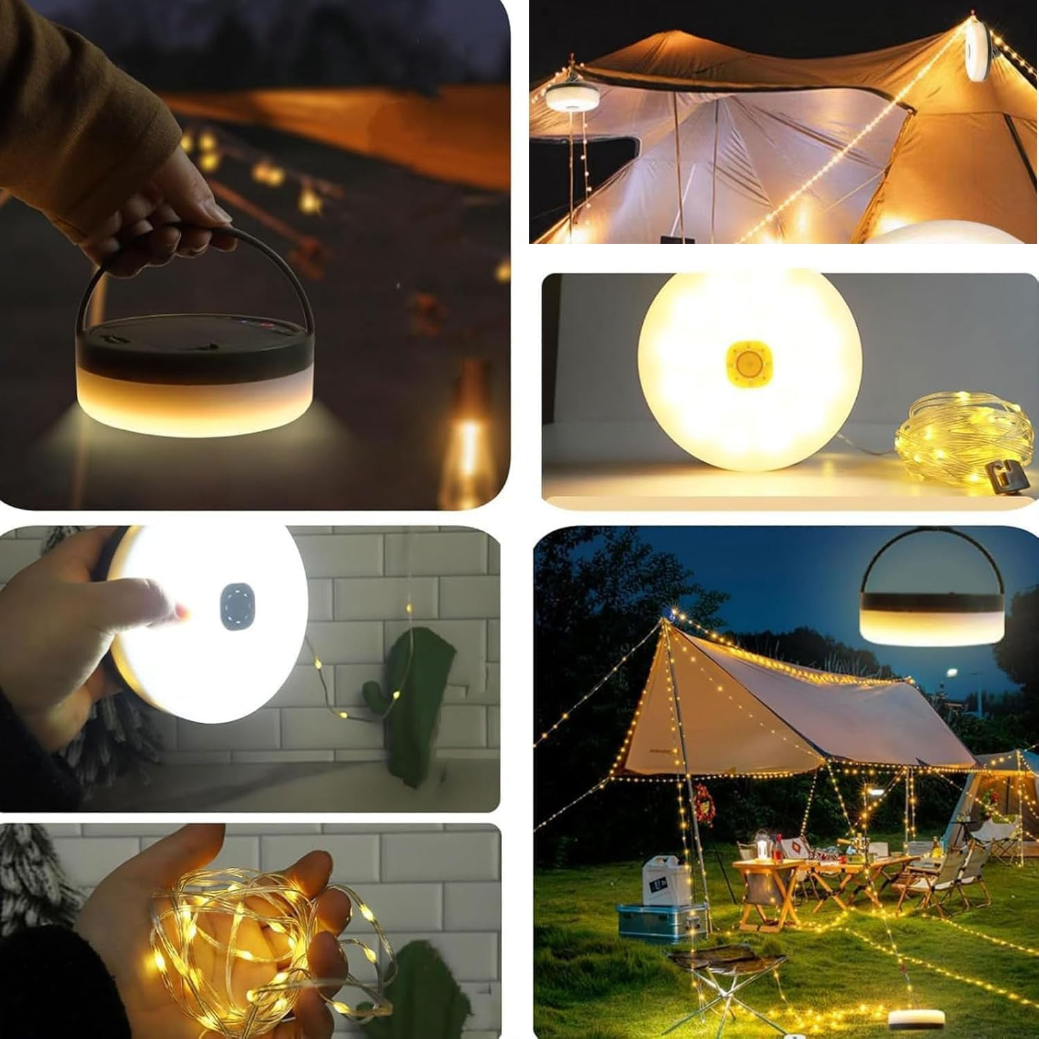 Outdoor Waterproof Portable Stowable String Light,10M 32 Ft Camping String Light,Led Light Strip,Outdoor Camping Lights, image number 2