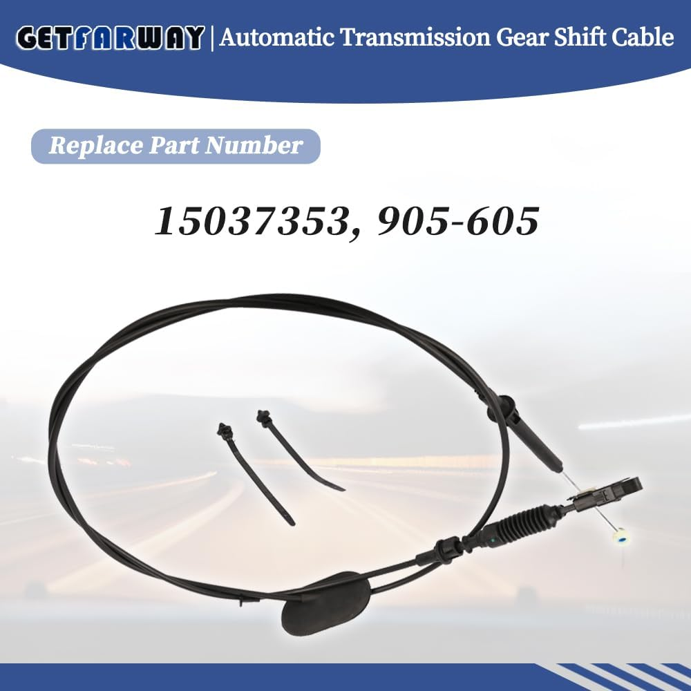 Getfarway Automatic Transmission Gear Shift Cable 15037353 Compatible with 1999-2000 Cadillac Escalade, 1995-1999 GMC Yukon, 1995-2000 for Chevy Silverado 1500/2500/3500, Replace 15037353 905-605 image number 1