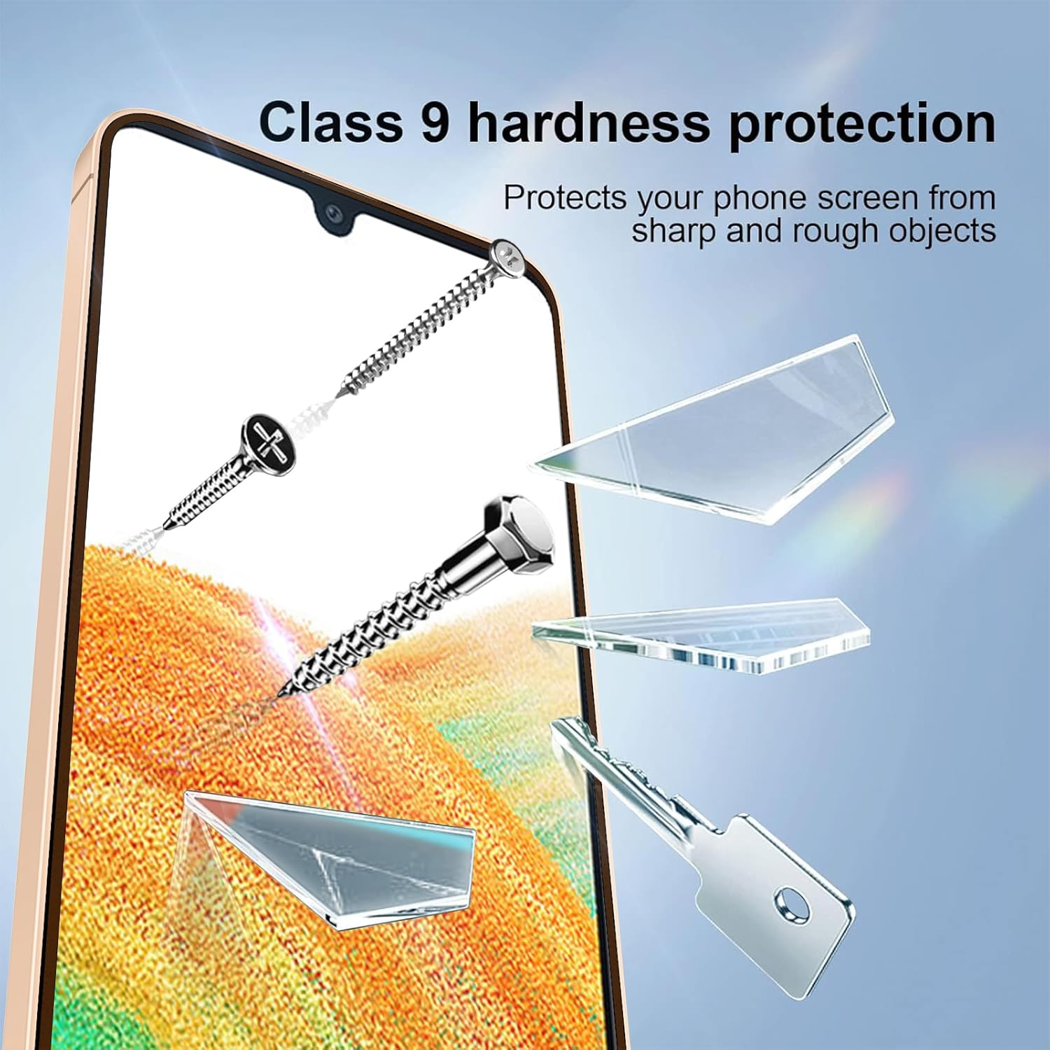 Viojrlra Pack of 3 Tempered Glass Screen Protector for Samsung Galaxy A33 5G / A22 4G, 9H Hardness Screen Protector, HD Clear Screen Protector, Free from Scratches, Anti-Bubble, Ultra Resistant Film image number 6
