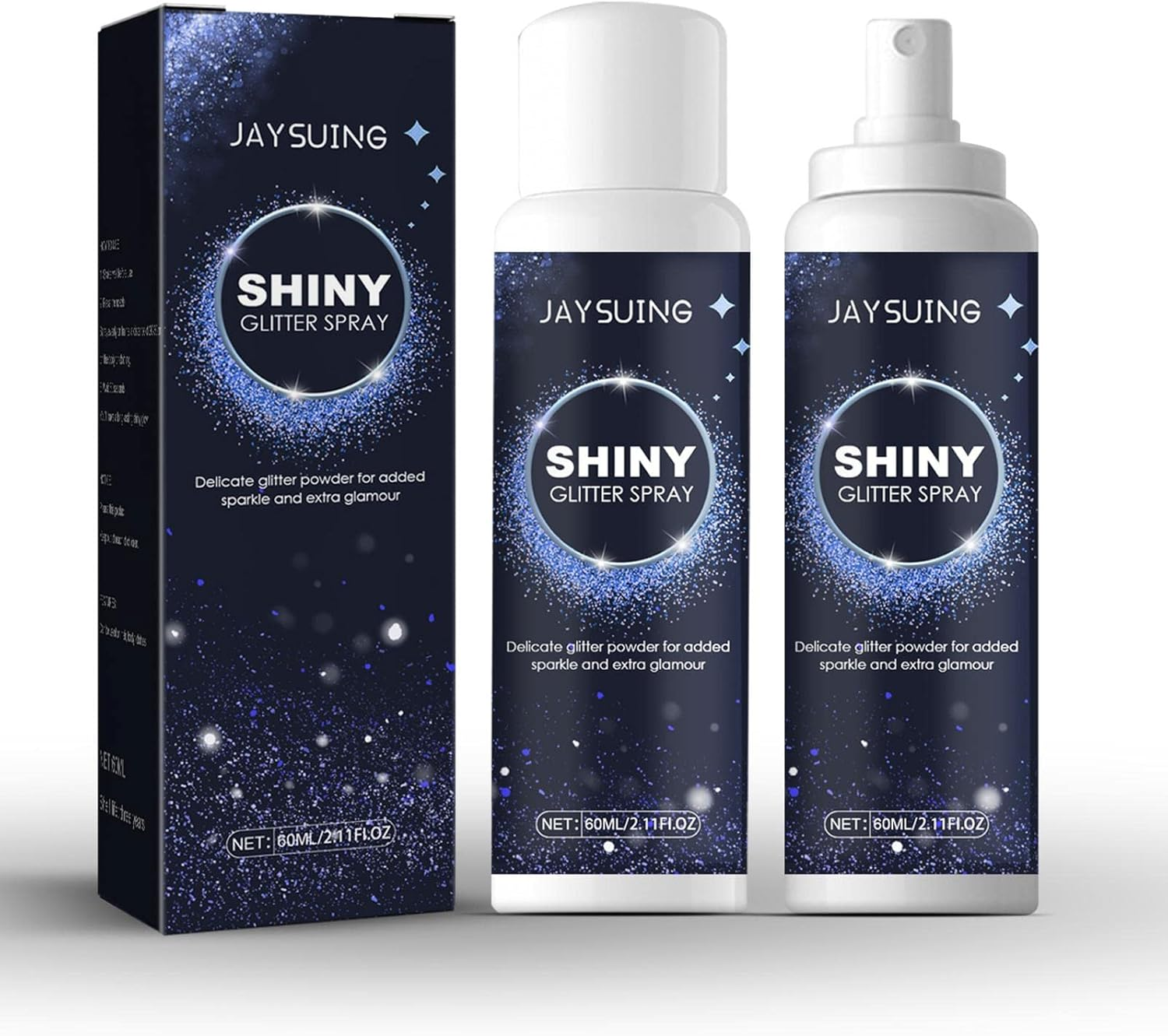 Eigell 60Ml Shiny Glitter Spray Sparkly Shimmery Glow Hair Highlighter Holographic Sprays Glitter Spray for Party Nightclub image number 5