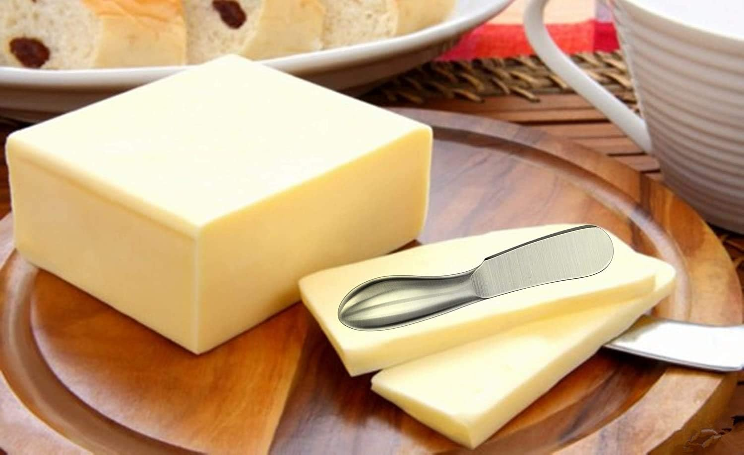 Linwnil Spreader Knife Set,4-Piece Cheese and Butter Spreader Knives,Mini Serving Tongs,Stainless Steel Multipurpose Butter Knives