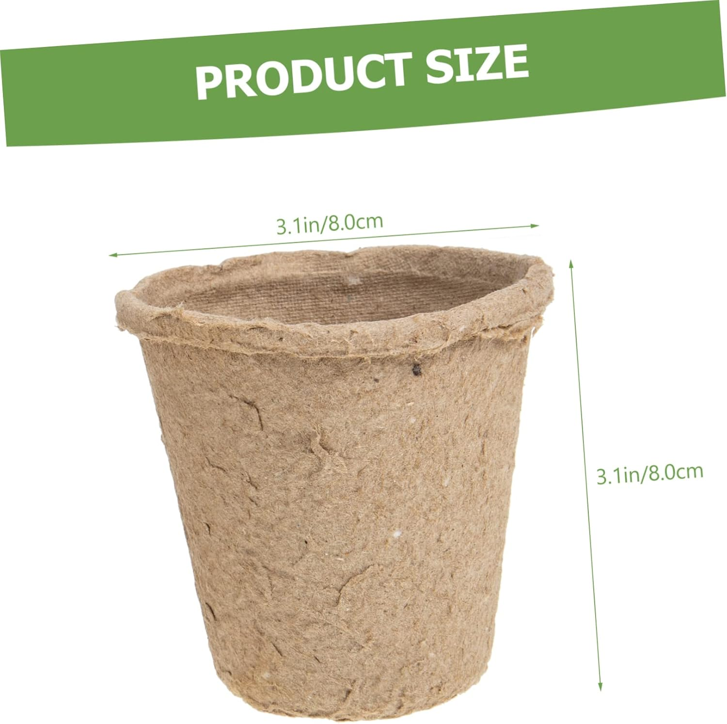 CIYODO 40 Pcs Biodegradable Paper Pulp Nursery Cup round Starter Pots Drainage for Indoor Garden Vegetable Transplanting image number 2