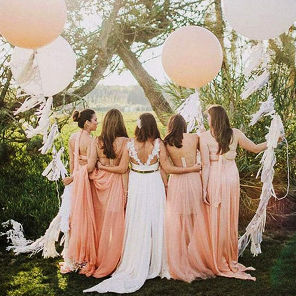 6 Big Balloons 36" round Balloons Extra Large & Thick Balloons Reusable Giant Latex Balloons, for Photo Shoot/Birthday/Wedding Party/Festival/Event/Carnival Decorations, White image number 1