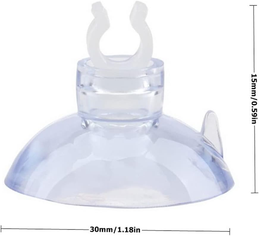 Kepfire 12 Pcs Aquarium without Hook Suction Cup Rubber Transparent Hose Holder Fish Tank Tubing Adjustable Airline Tube Holder Accessories image number 3