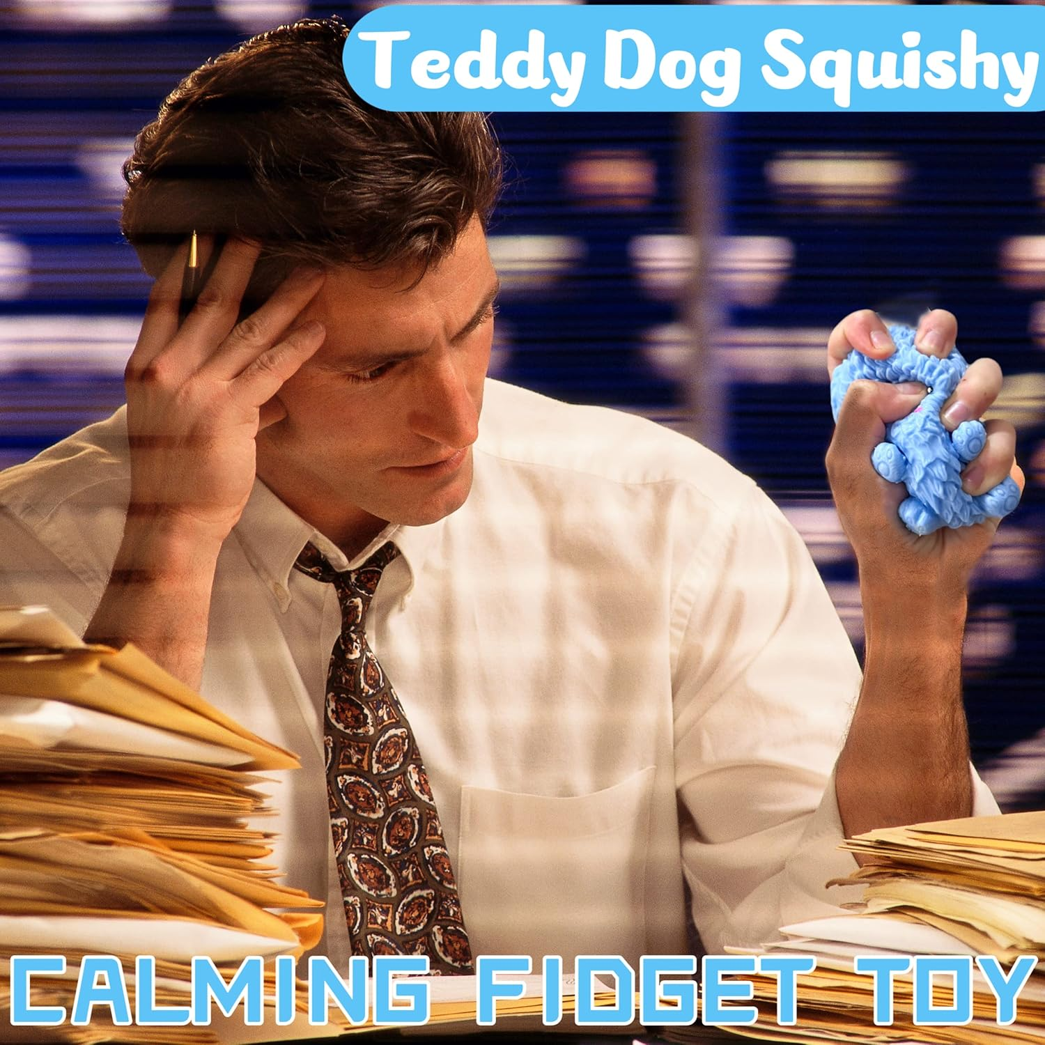 1Pcs Dog Stress Balls for Kids - Dough Ball Fidget Toys for Adults - Sensory Squish Ball, Squishy Squeeze Ball Toys for Party Favors, Girls Boys Prize Goodie image number 3