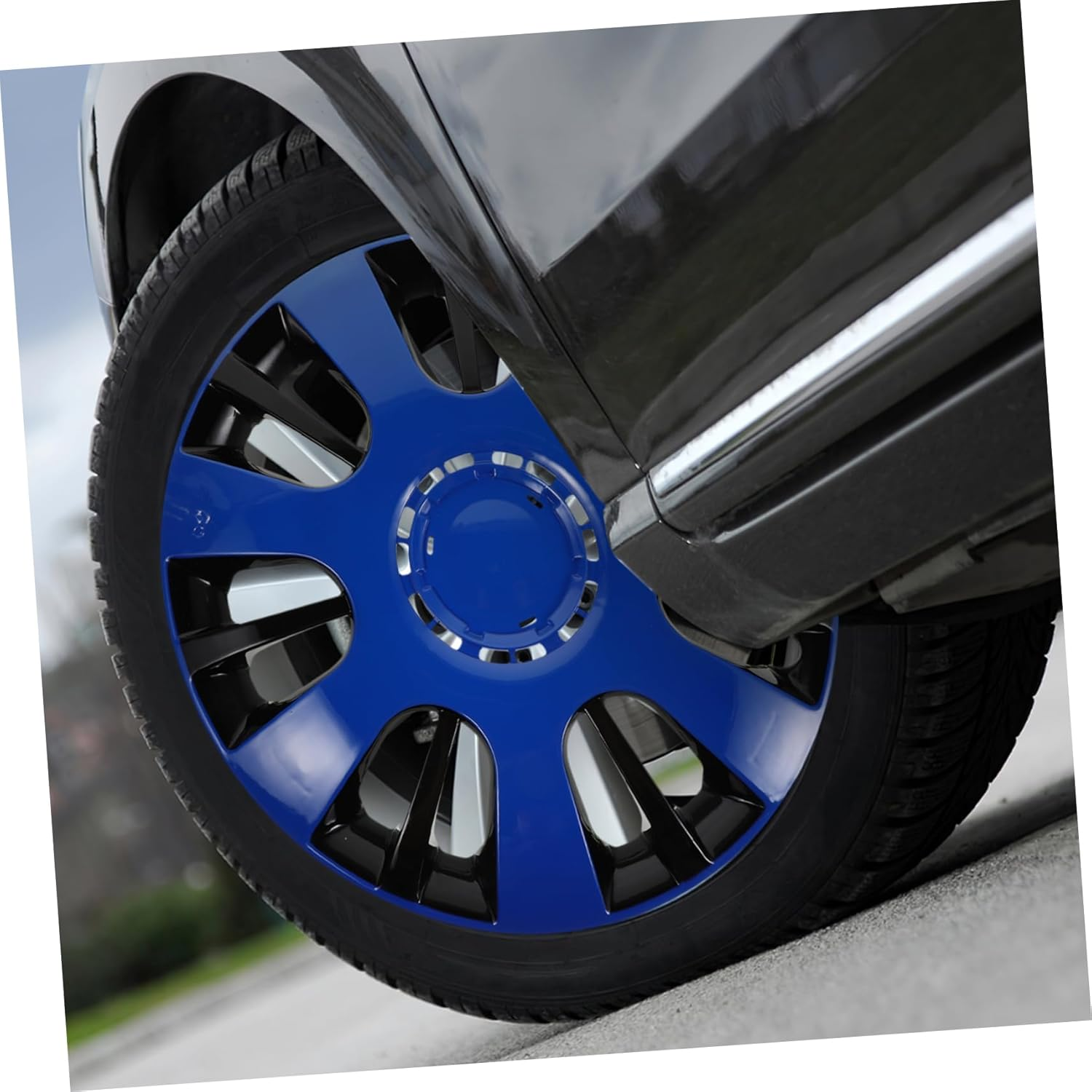 Generic 14 Inch Car Decorative Wheel Rim Cover Hub Cap Tire Steel Wheel Rim Protector Hubcaps for Car Pickup Truck image number 2