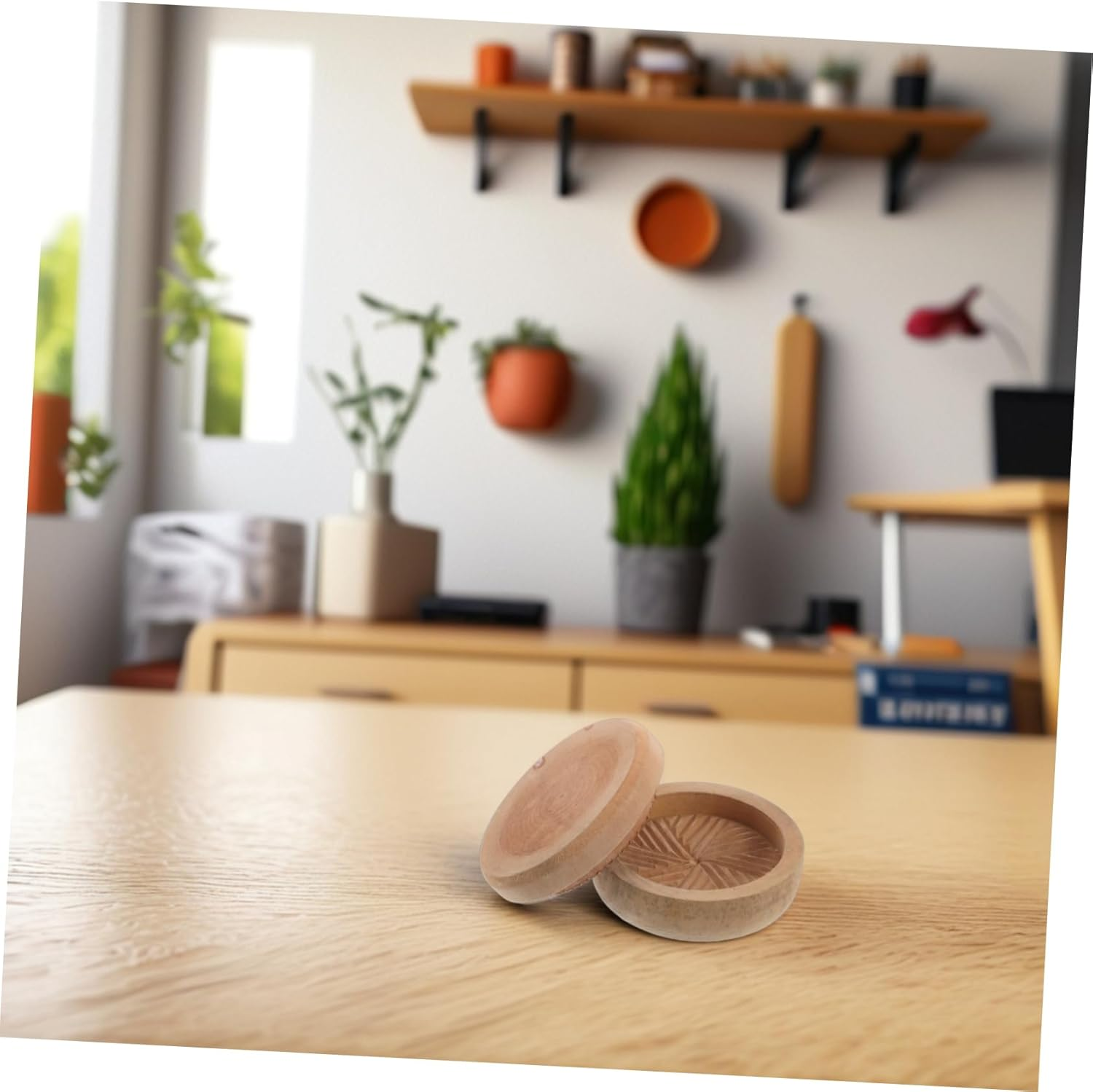 MUCKLILY Shelling Machine for Grain Grinder Kitchen Manual Wooden Mill Grinder Peeling Tray for Seasoning for Home Use and Farm Tools image number 4