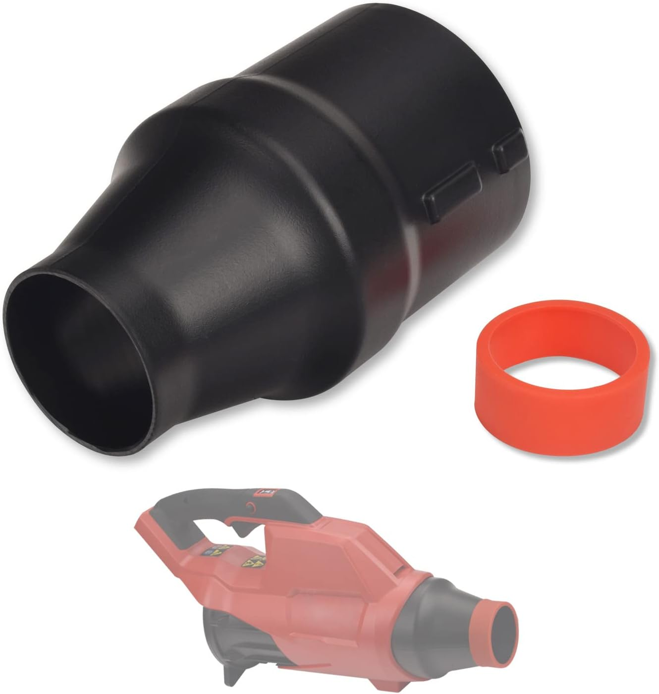 Fennoral Car Drying Nozzle with Red Soft Tip Cover for Milwaukee M18 Fuel Single Battery Leaf Blowers Fits 2724-20 and 2728-20