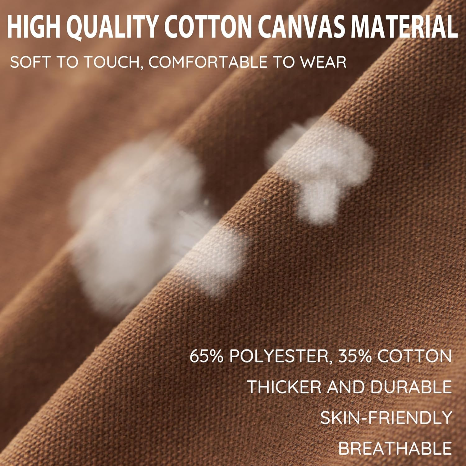 Canvas Aprons, Work Aprons for Men Women, Adjustable Chef Aprons with 3 Pockets, Apron for Servers Kitchen Artist Painting image number 3