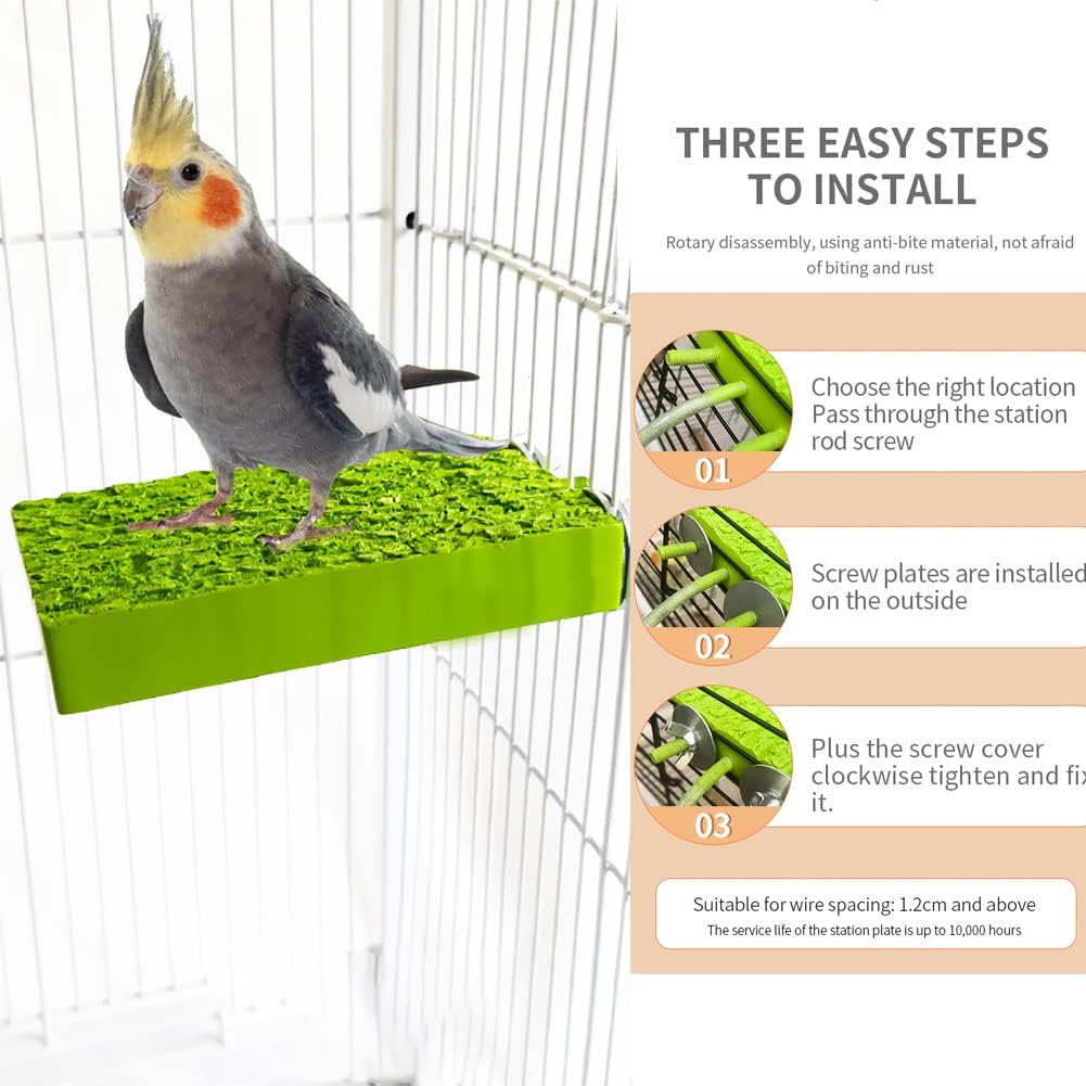 Bird Warmer for Cage Bird Perch Stand Platform Warm Heating, Heating Bird Perch Platform for Exotic Pet Birds, 12V 5W African Grey, Parakeets, Parrots image number 5