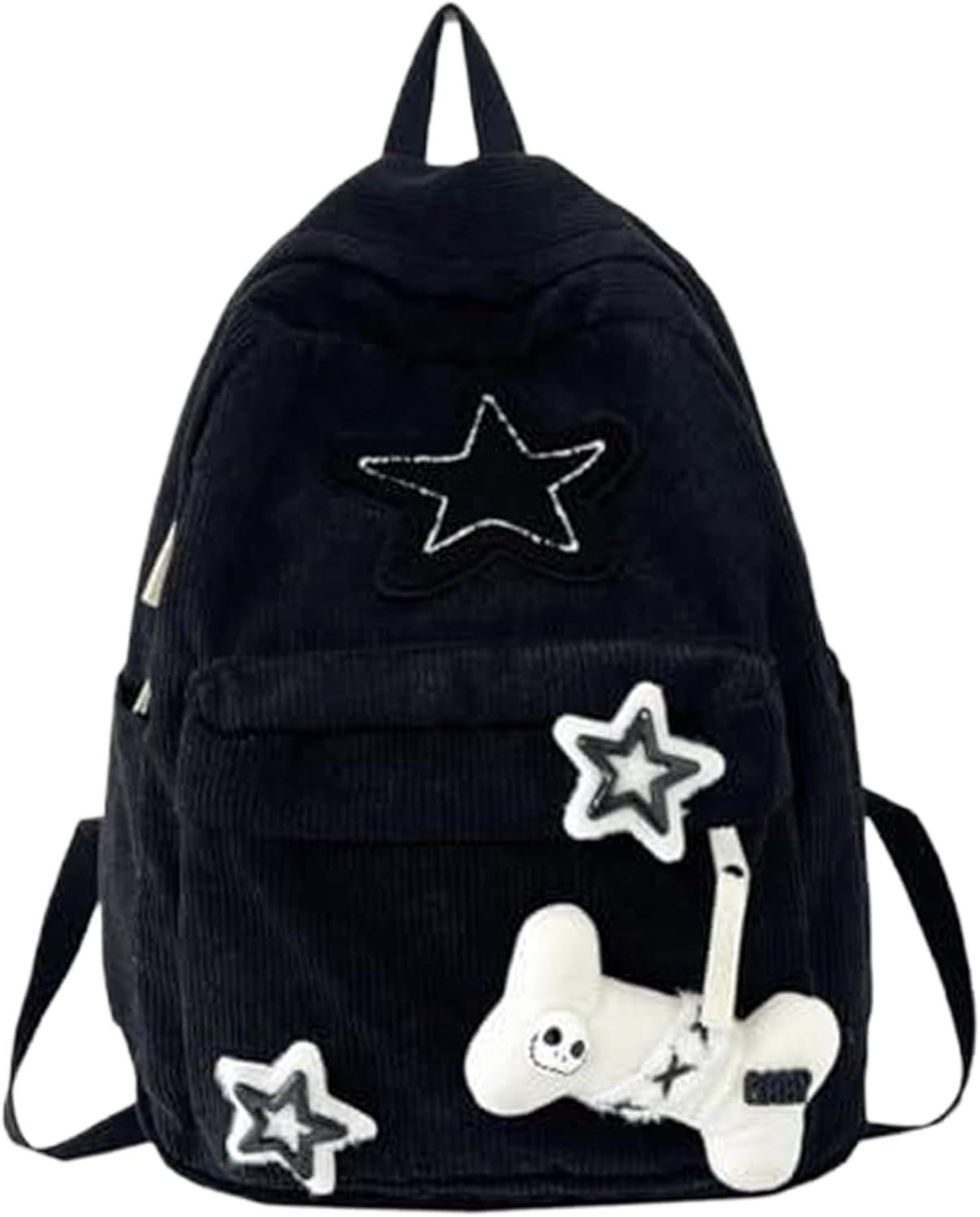 Star Backpack, 42X30Cm Corduroy Aesthetic Bookbag, Portable Y2K Star Bag for Girls Boys School Travel image number 4