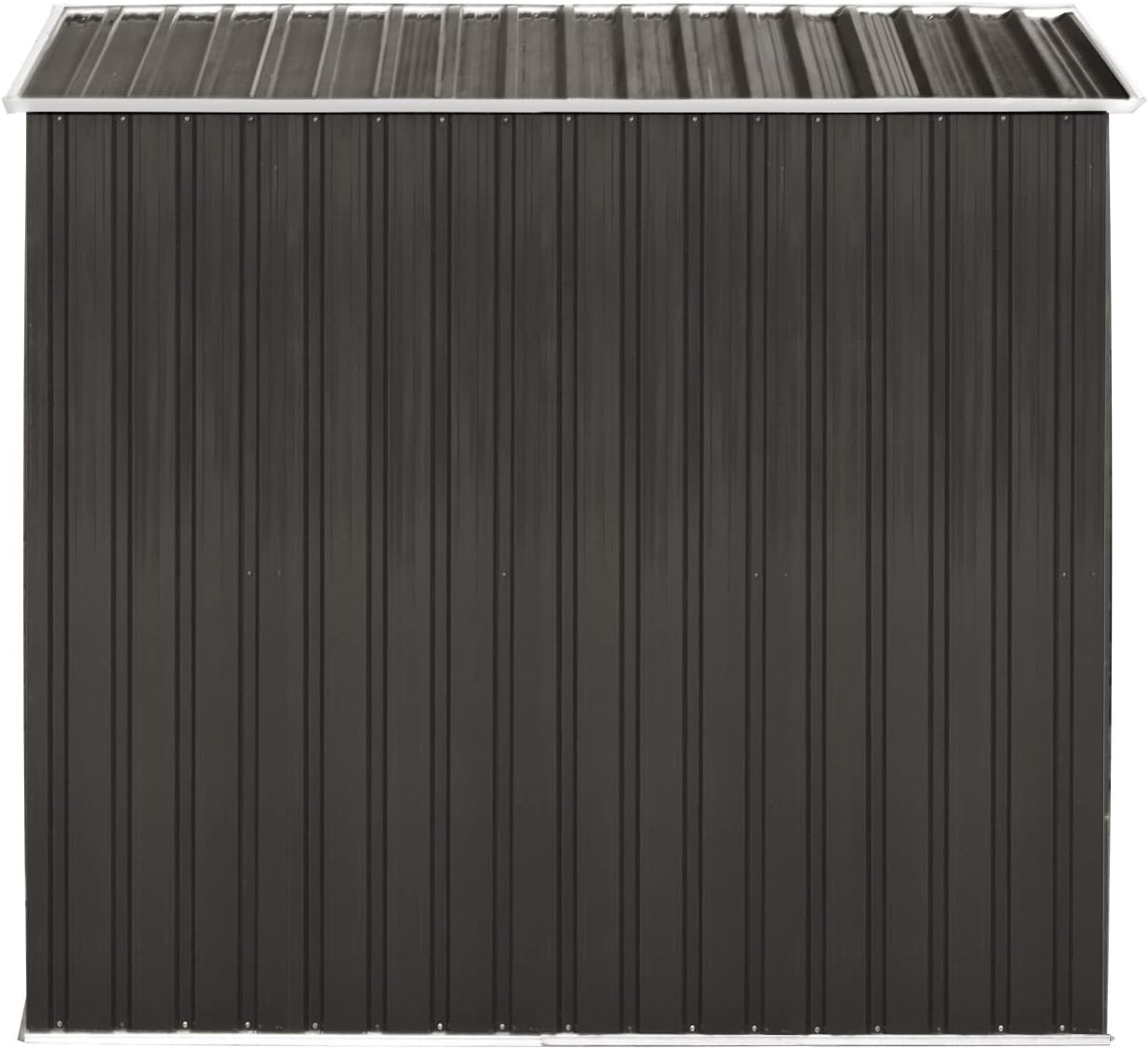 LI LIVSIP Garden Shed with Foundation - Galvanised Steel Outdoor Storage Shed with Double Slopes Roof Air Vent Sliding Doors, for Gardening Tools Bikes, 257X205X178Cm, Lock Included image number 4