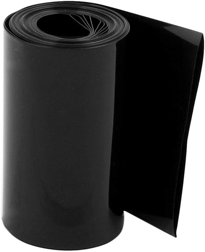 Aexit 75Mm (Electrical Equipment) Flat Width 5.5M Length PVC Heat Shrink Tube Black for 18650 (75Ry63Qf378) Battery Pack image number 1