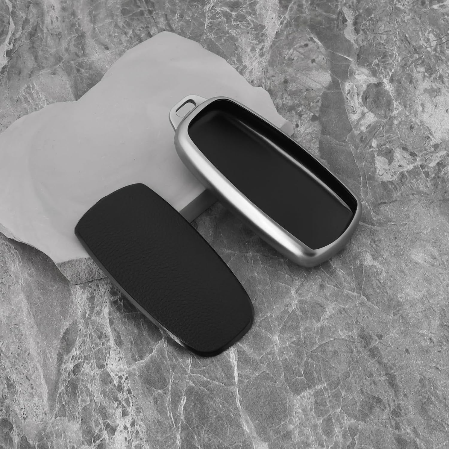 2Pcs Car Smart Key Fob Case Soft TPU Remote Key Fob Cover Car Key Fob Protector Compatible with Chery Omoda 5 Compatible with Tiggo 8 Pro 8 Plus, Silver image number 4