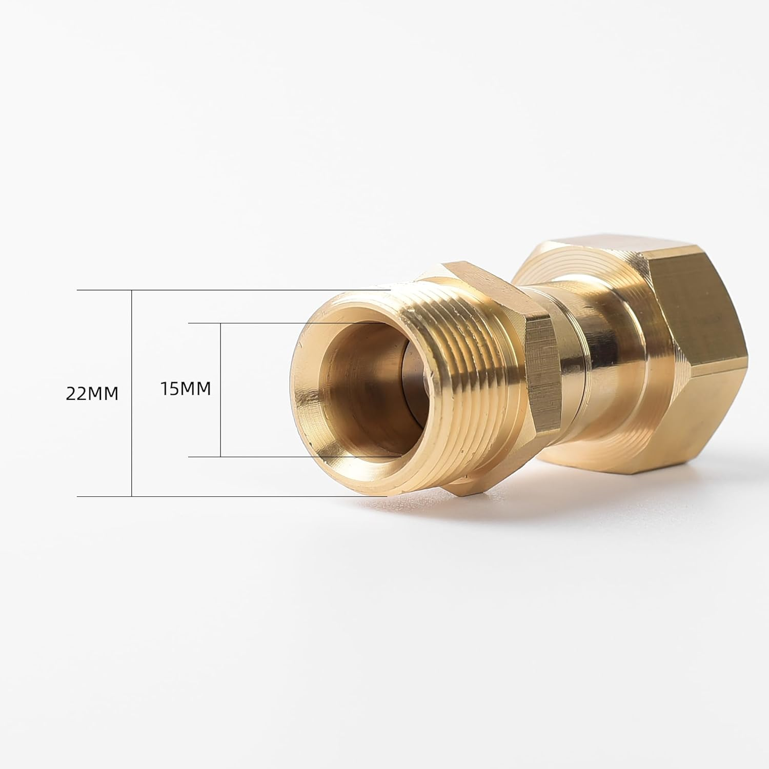 Pressure Washer Swivel Adapter (M22-15 Male to M22 Female) image number 2