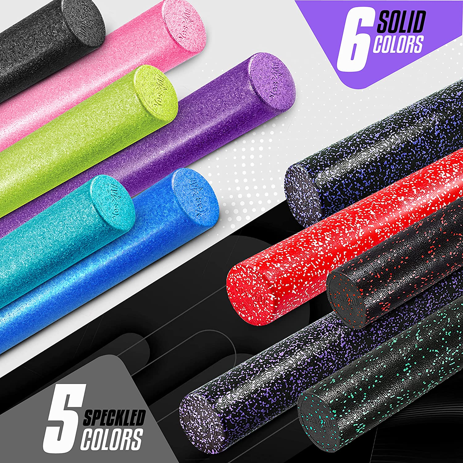 Yes4All Foam Roller - Ultra Lightweight High Density EPP Muscle Roller 30/45/61/91Cm Long for Back, Legs, Workouts, Trigger Point Exercise, Gym, Pilates, Fitness, Yoga, Deep Tissue Muscle Massage image number 1