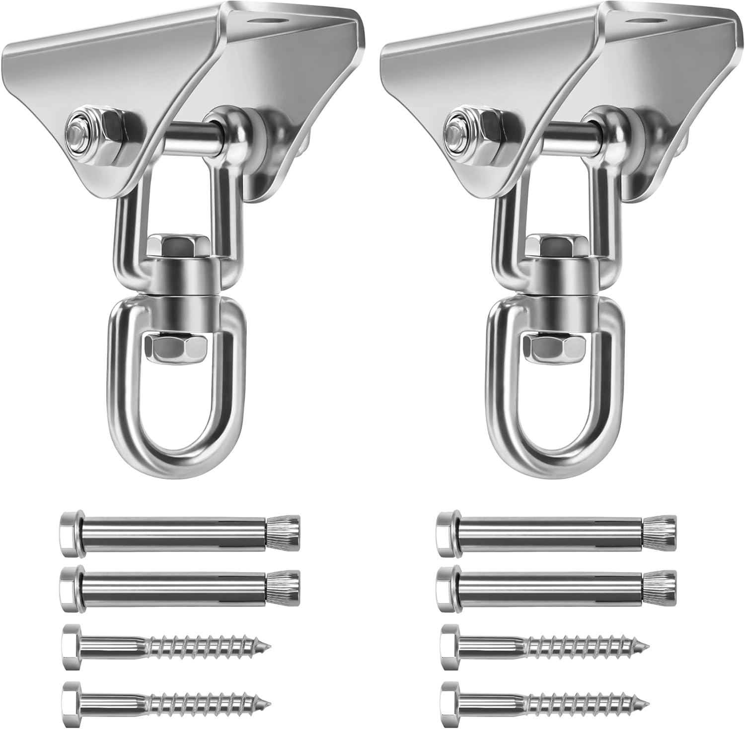 Rotate Swing Hanger, Rotatable Hanger 360&deg; Hanging Chair Kit Accessory with 1000 Lb Capacity for Concrete and Wooden Set, Yoga Hammock, Boxing Bag, 2 Packs image number 2