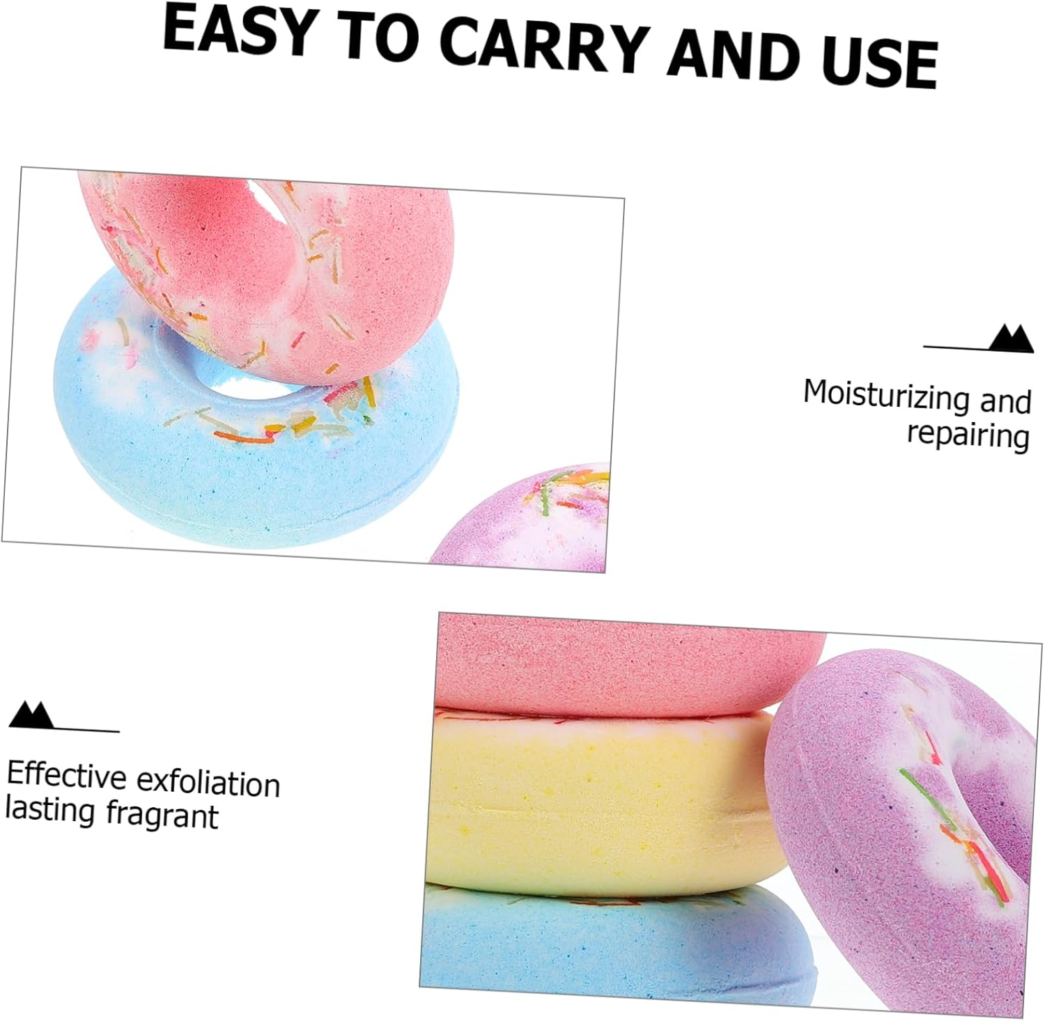 IWOWHERO Adorable Cake Shape Bath Salt Balls Boys and Girls Adults Bubble for Spa Relaxation Random Color