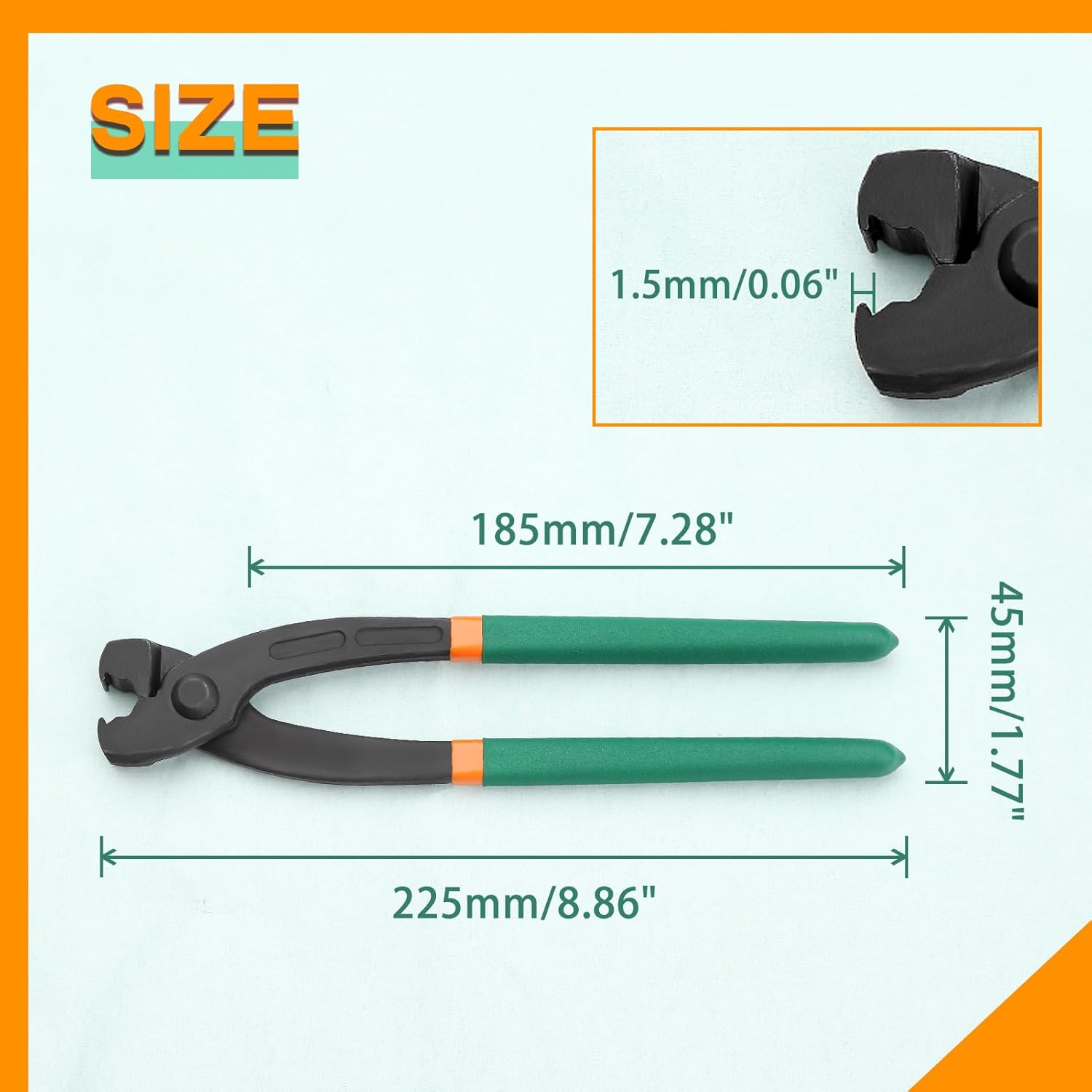 SPEEDWOX Ear Clamp Plier, No Ear Hose Clamps Pliers Hose Clamps Pincer Ear Clamp Pincer Clamp Tool for Stepless Low Profile Clamps for Securing Pipe Hoses and Automotive Use image number 1