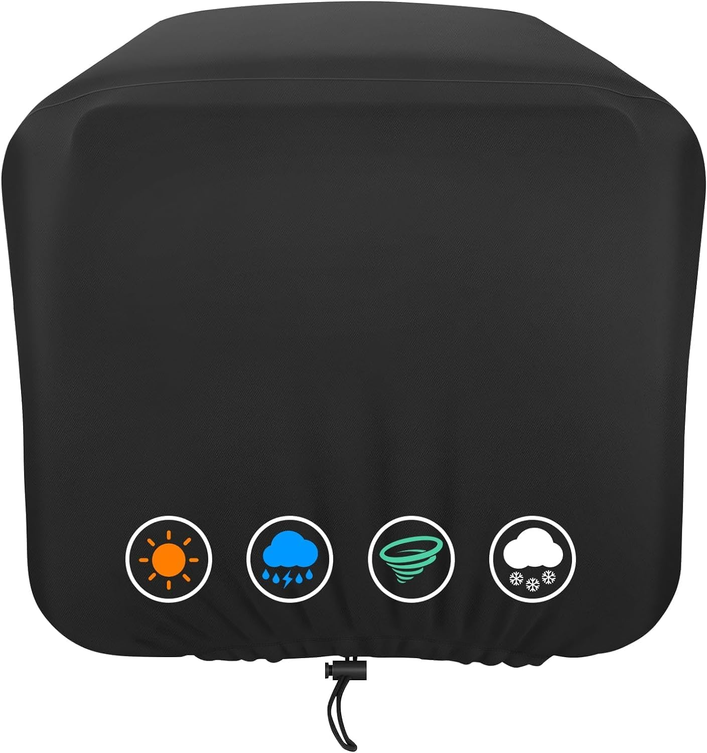 Waterproof Cover for Ninja Woodfire Outdoor Oven OO101 Series, Pizza Oven Cover with Adjustable Drawstrings and Elastic Bands, Black (Cover Only) (Fit for the Oven) image number 2