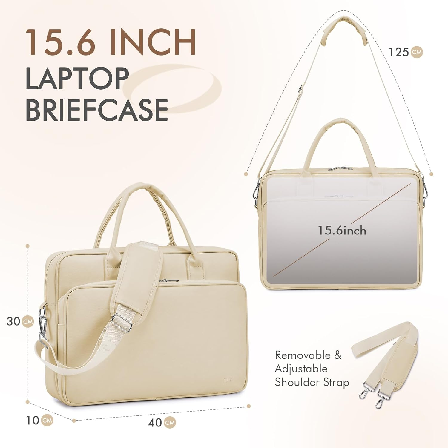 BAGZY Laptop Bag for Women Men 14/15.6 Inch Laptop Briefcase Laptop Case for Men Waterproof Messenger Shoulder Bag Large Work Tote Bag Handbag Document Bag for Office Business College Travel image number 1