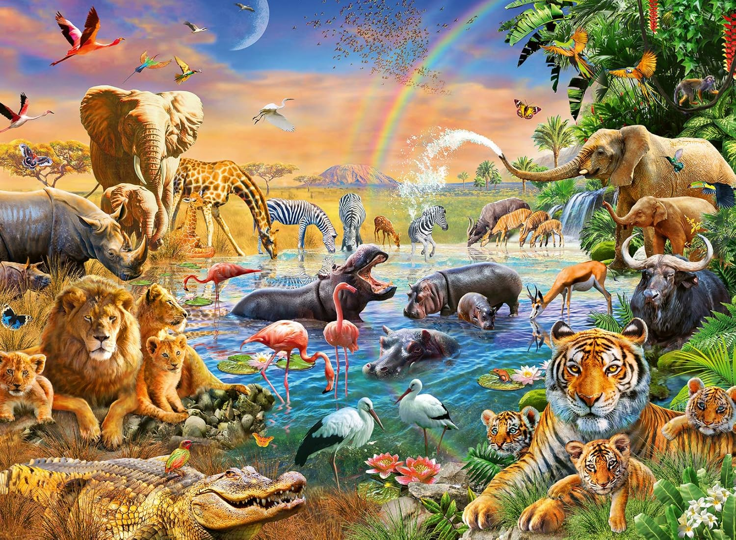 Ravensburger 12910-2 Savannah Jungle Waterhole 100Pc Jigsaw Puzzle image number 4