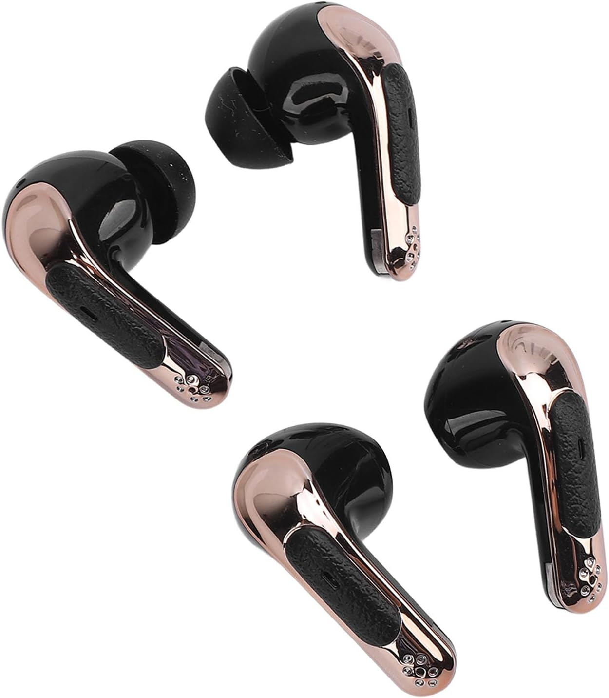 Pomya Wireless Earbuds, Low Latency Fast Response Independent Connection 5.4 Headphones 2 Pack Digital LED Display for Two Person for Outdoor (Black)