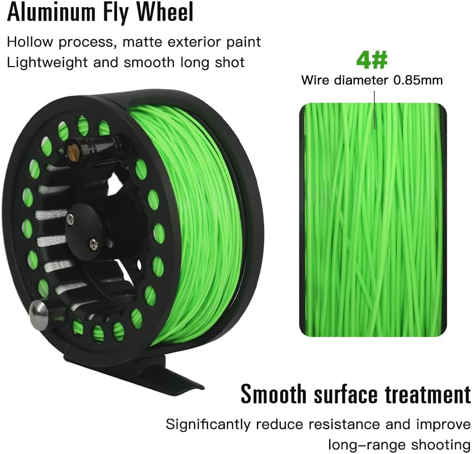 Carbon Fly Fishing Rod and Reel Combo Set 42 Pieces Kit Fly Fishing Gear Set Fly Fishing Rod and Reel Package Fly Fishing Starter Kit image number 3