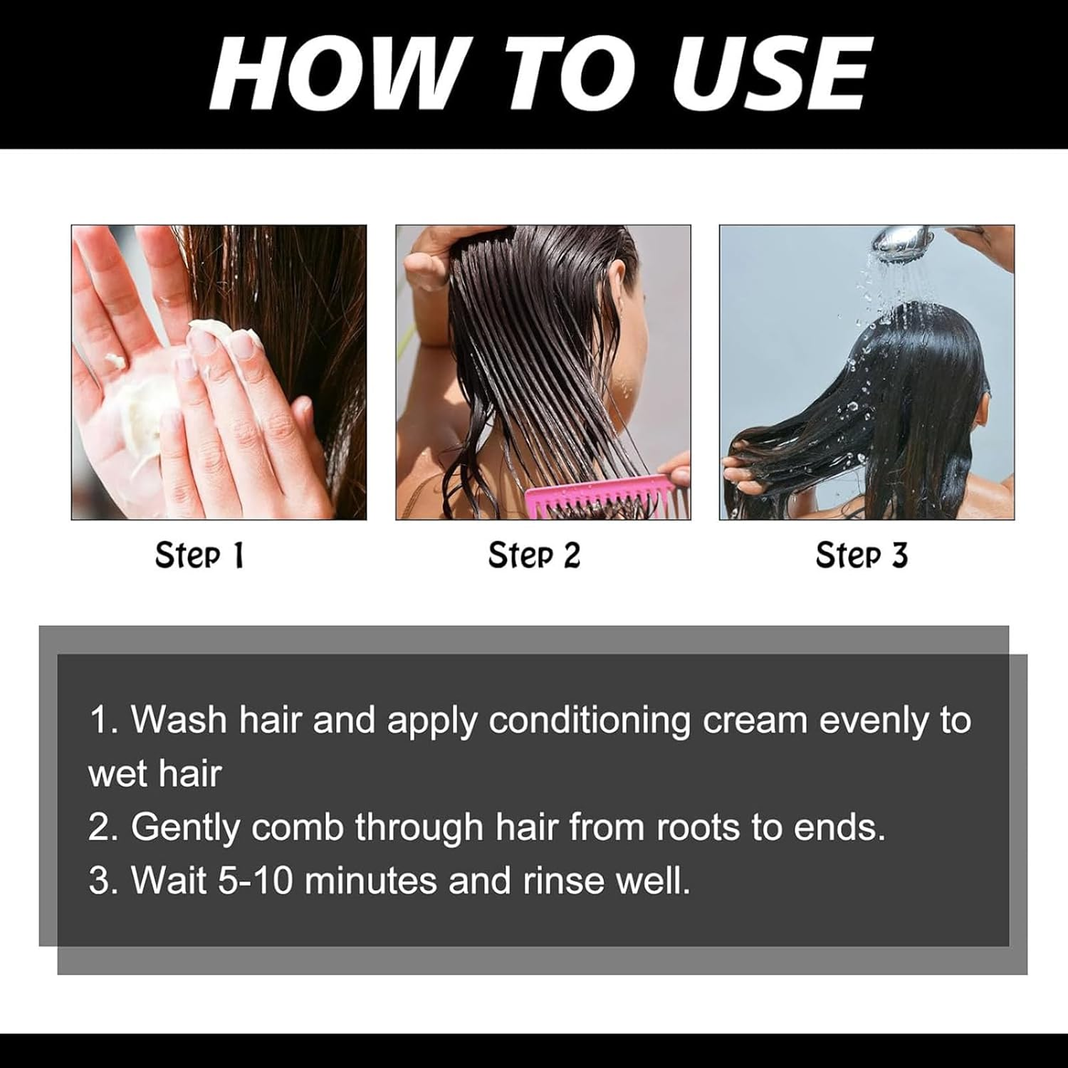 8 Seconds Hair Mask, 8 Seconds Revitalizing Hair Mask for Hot Dyed & Damaged Hair, Magic Hair Mask, Keratin Hair Treatment Cream, Daily Care Perm and Dye Repair Conditioner (3Pcs) - 3Pcs image number 1