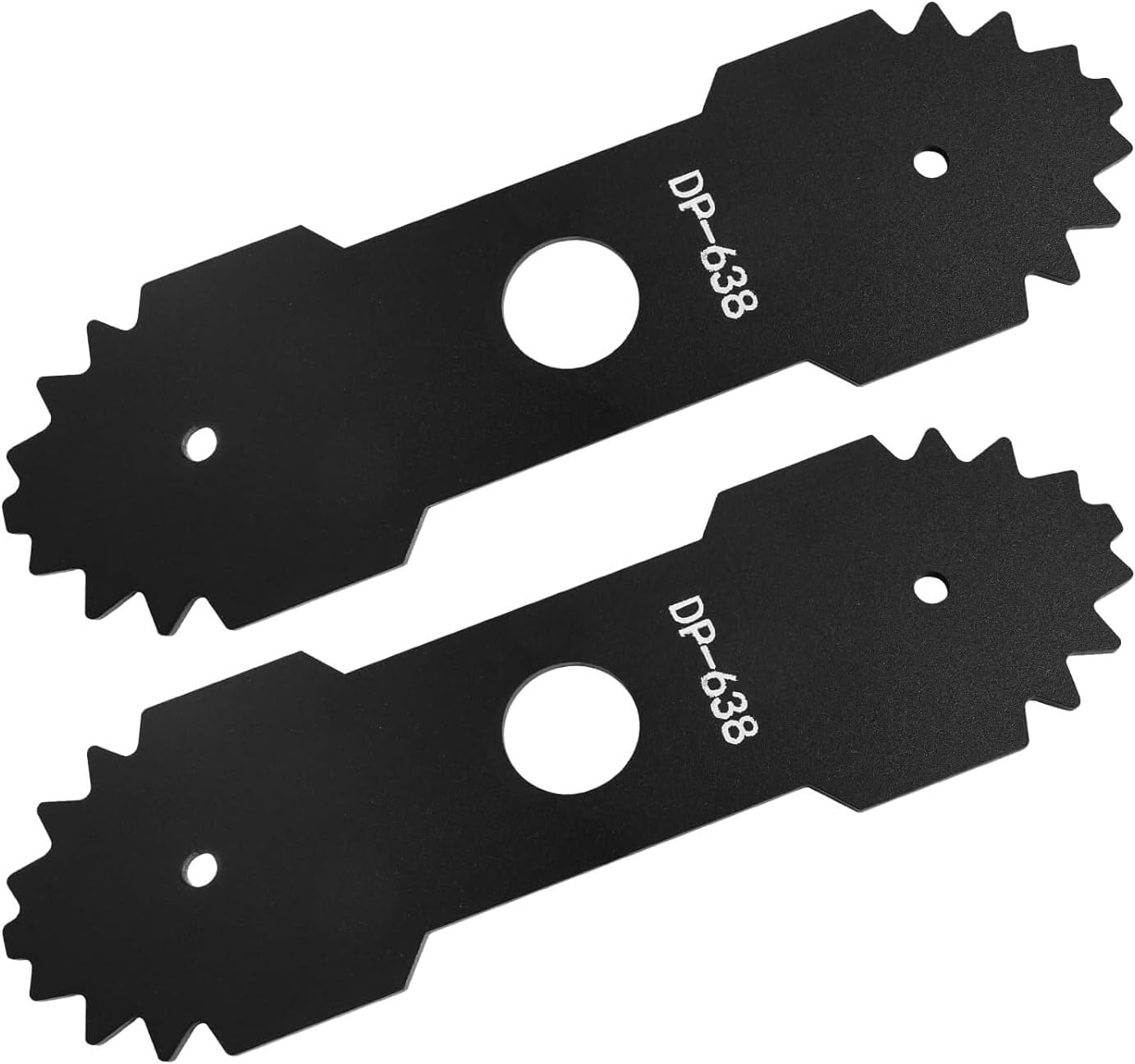 2 Pack 638006008 Lawn Mower Edger Blade with Teeth Compatible with Ryobi Edger RY13050 RY13050A RY15518 RY40030, Homelite Black Max Edger, 8-3/4" Length 1" Center Hole, Replaces 638006007 image number 3