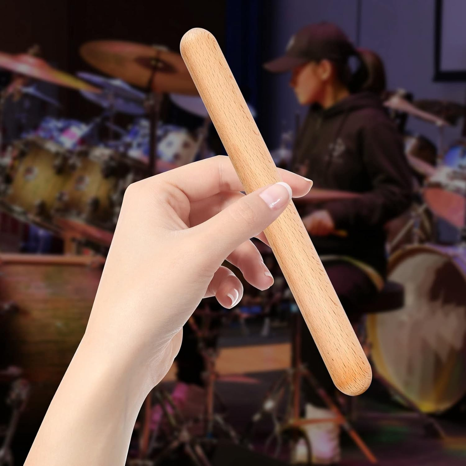 Ceahoify 6 Pairs Wood Claves Musical Percussion Instrument Rhythm Sticks Percussion Rhythm Sticks Children Musical Toy image number 6