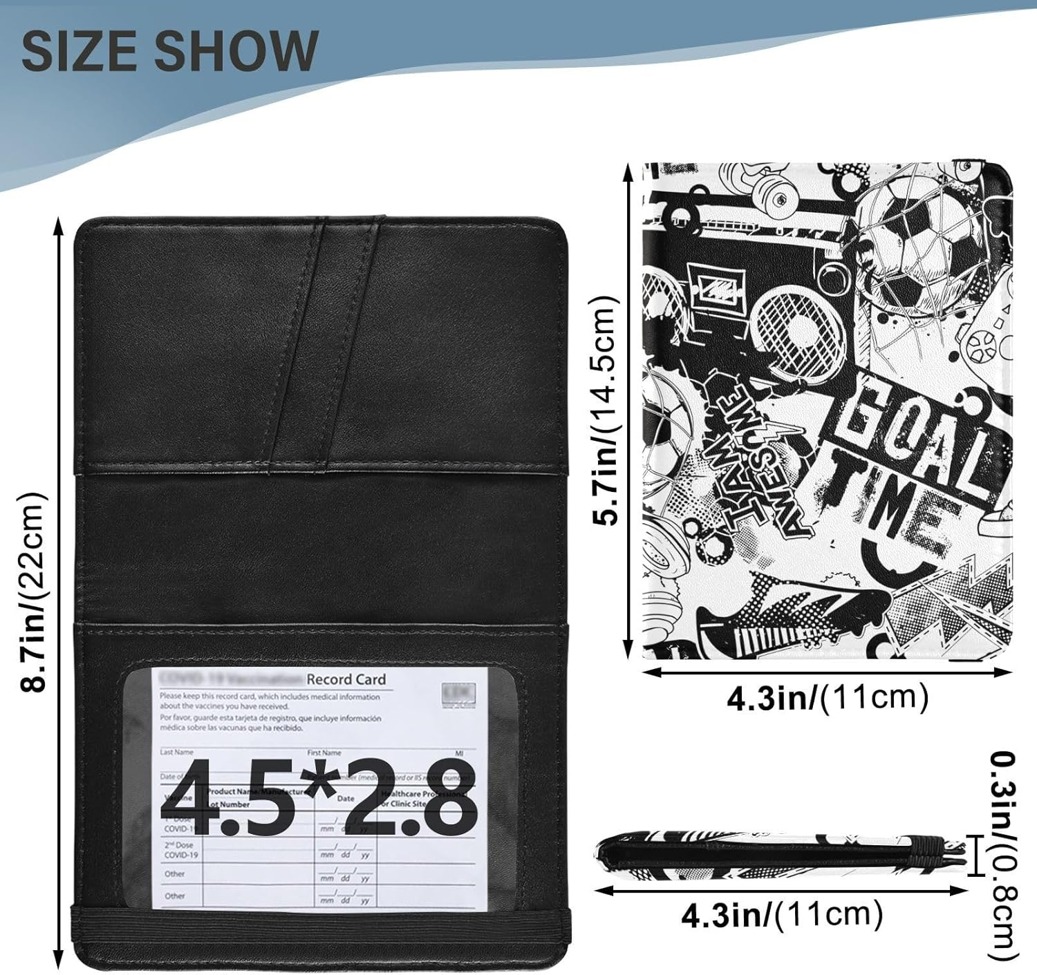 Sletend Passport Holder Passport Cover,Travel Document Organizer Holder Accessories Boy Girl Tpersonalized Passport Wallet, Color 04, One Size, Minimalist image number 4